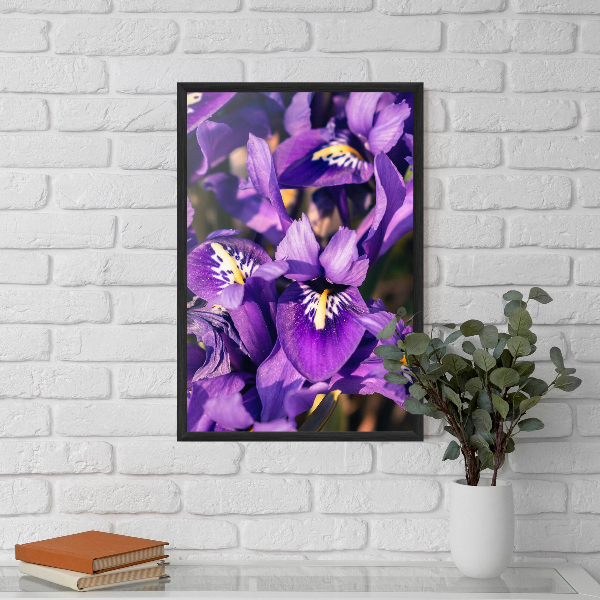 Poster Înrămat Small Purple Iris mockup 5