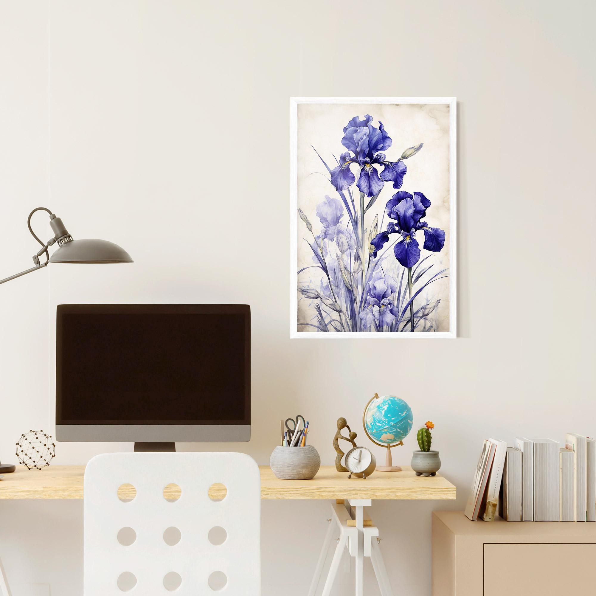 Poster Înrămat Irises Painting mockup 6