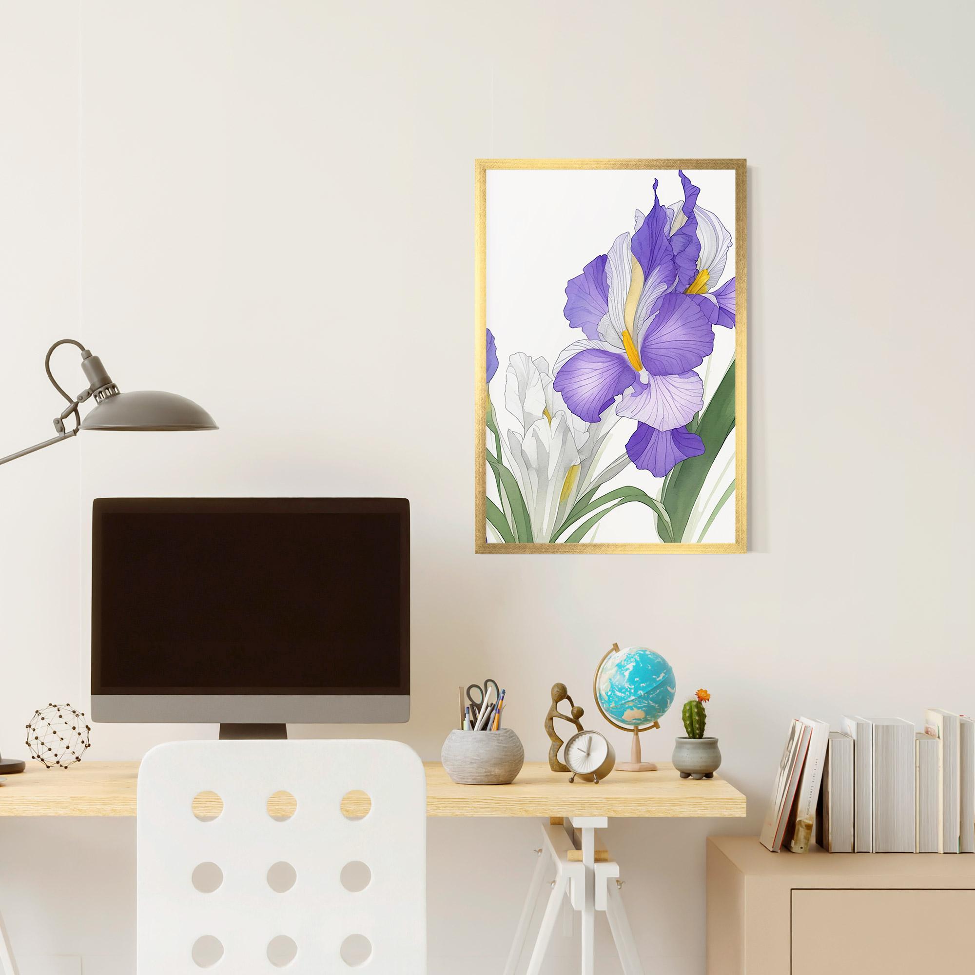 Poster Înrămat Irirs Hand Drawn mockup 6