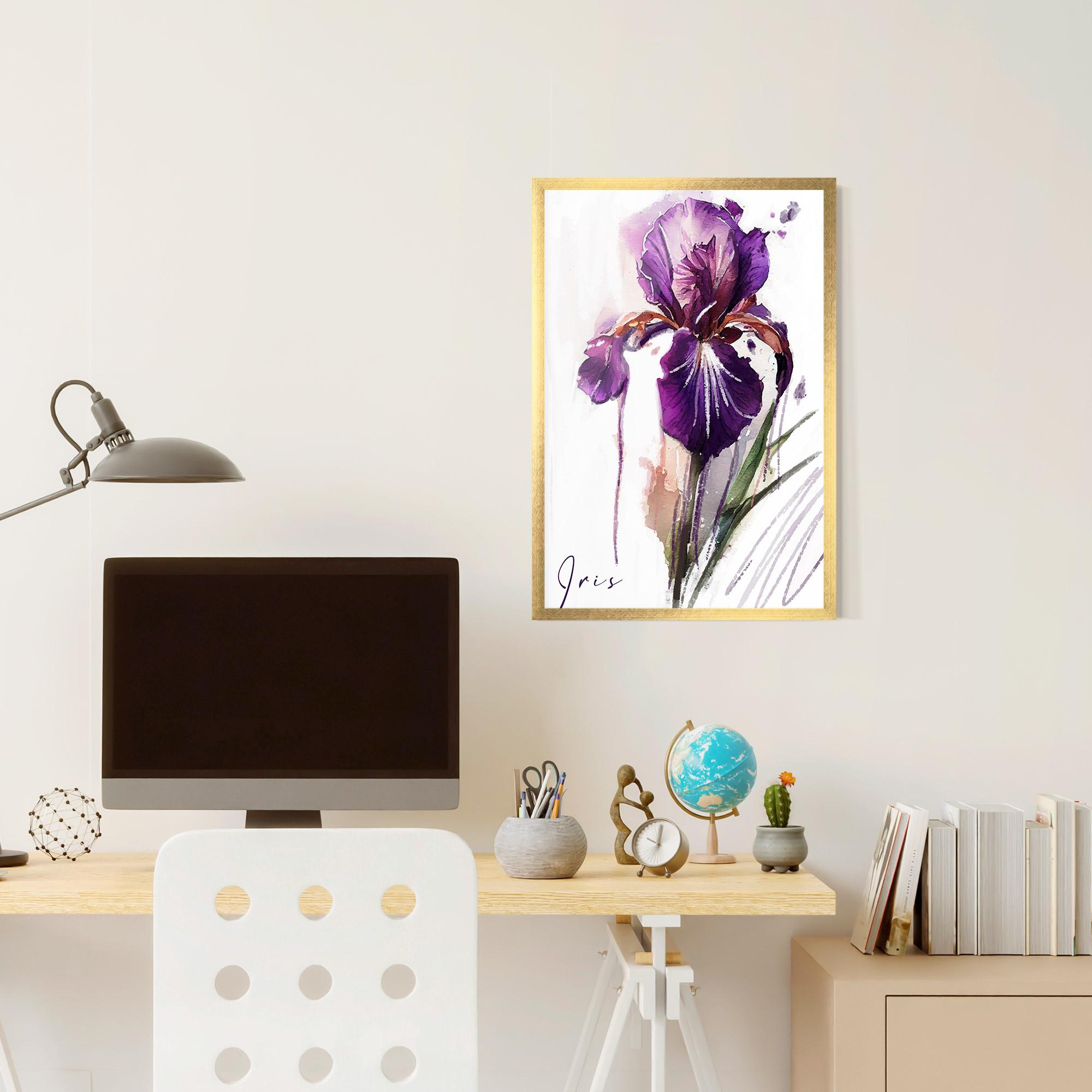 Poster Înrămat Iris Drop mockup 6