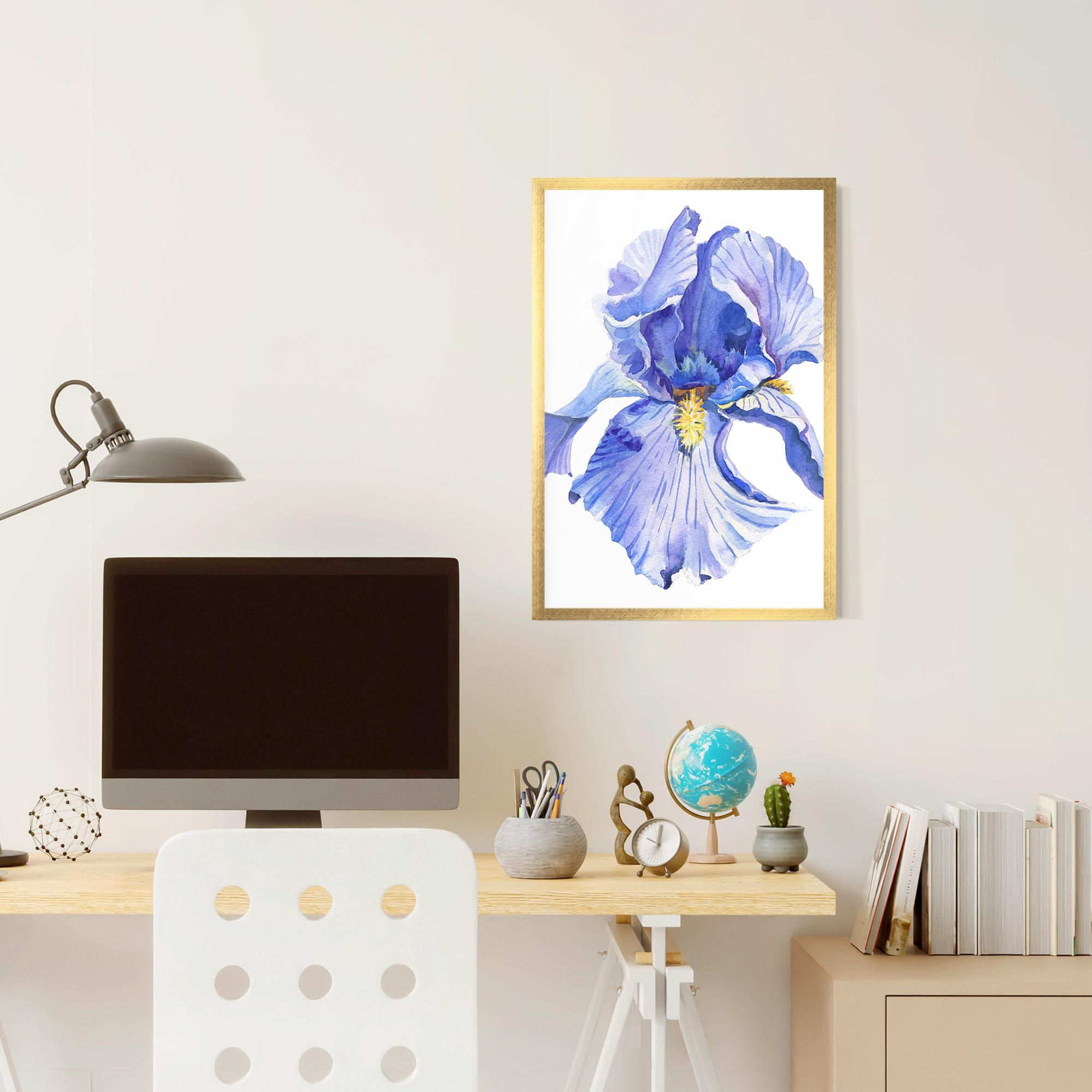 Poster Înrămat Purple Iris On White mockup 6