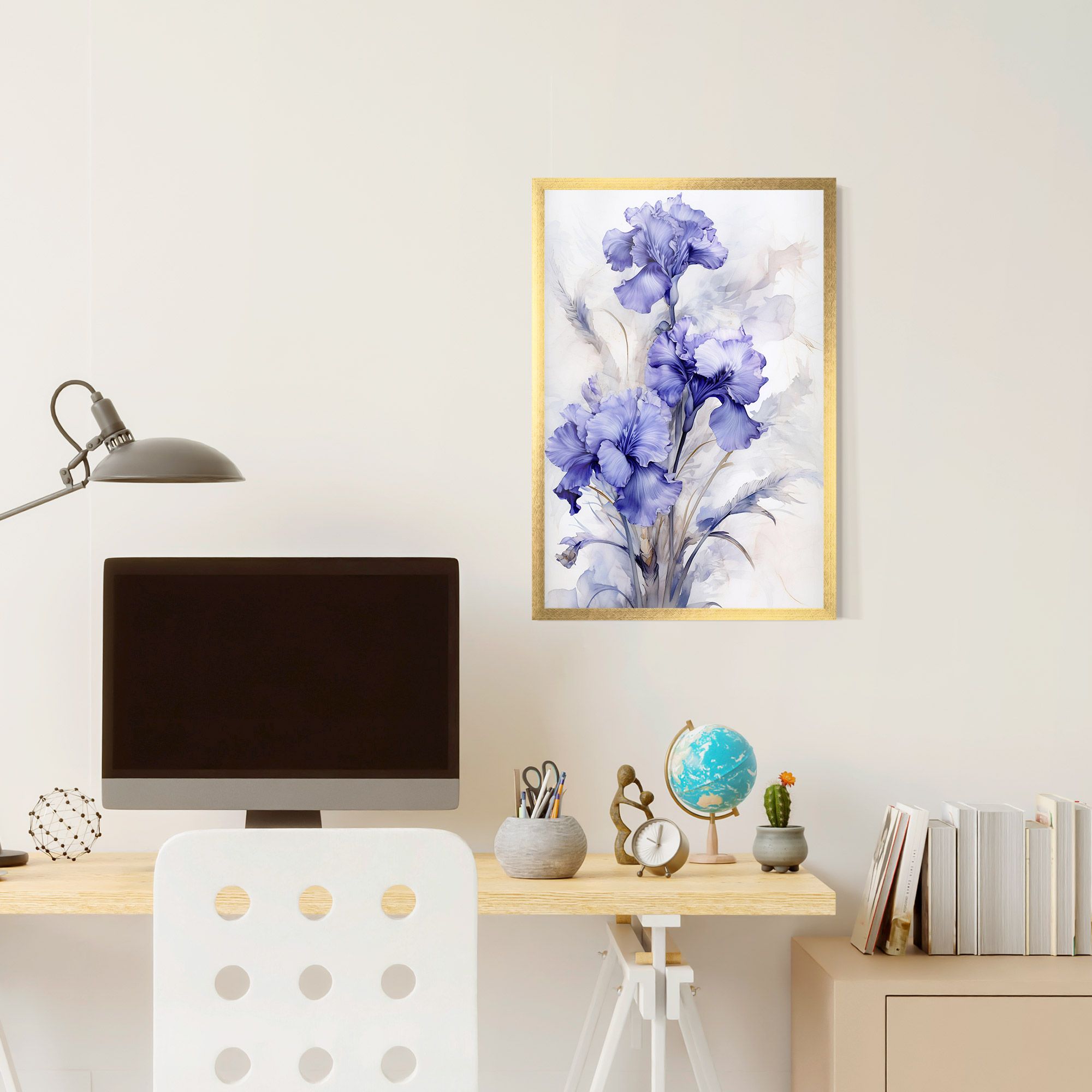Purple Iris Painting mockup 6
