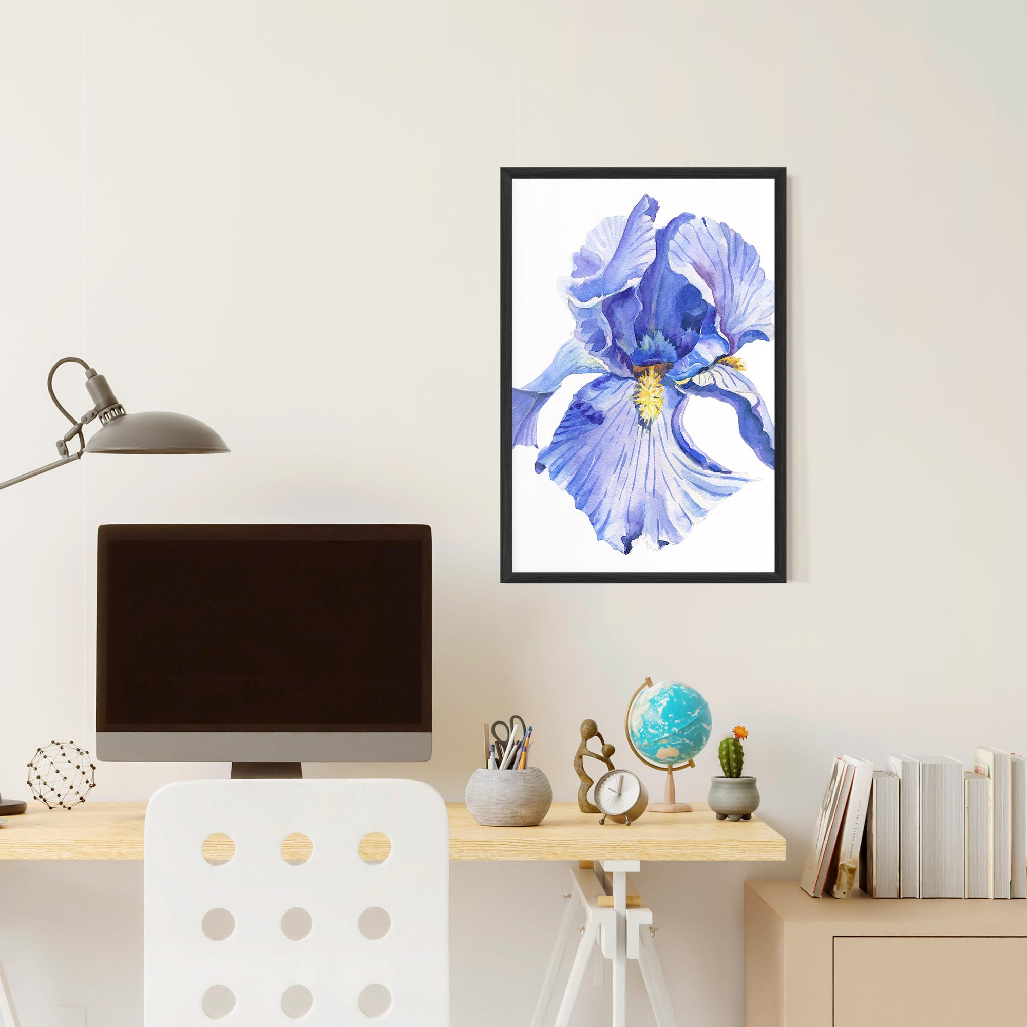 Poster Înrămat Purple Iris On White mockup 6