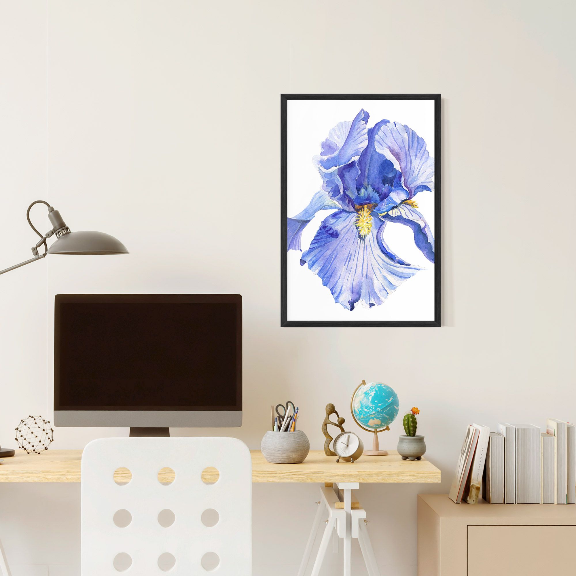 Purple Iris On White mockup 6