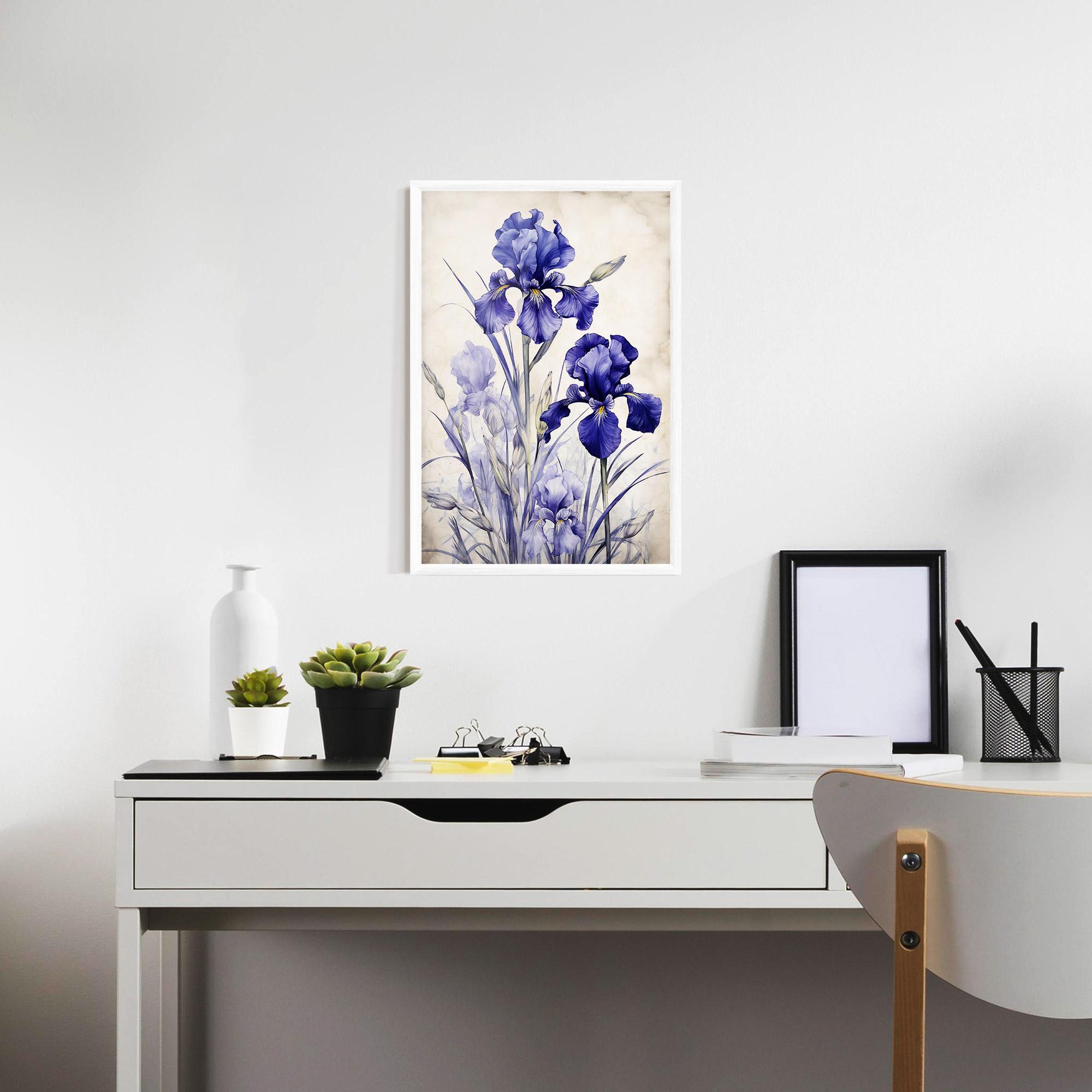 Poster Înrămat Irises Painting mockup 7