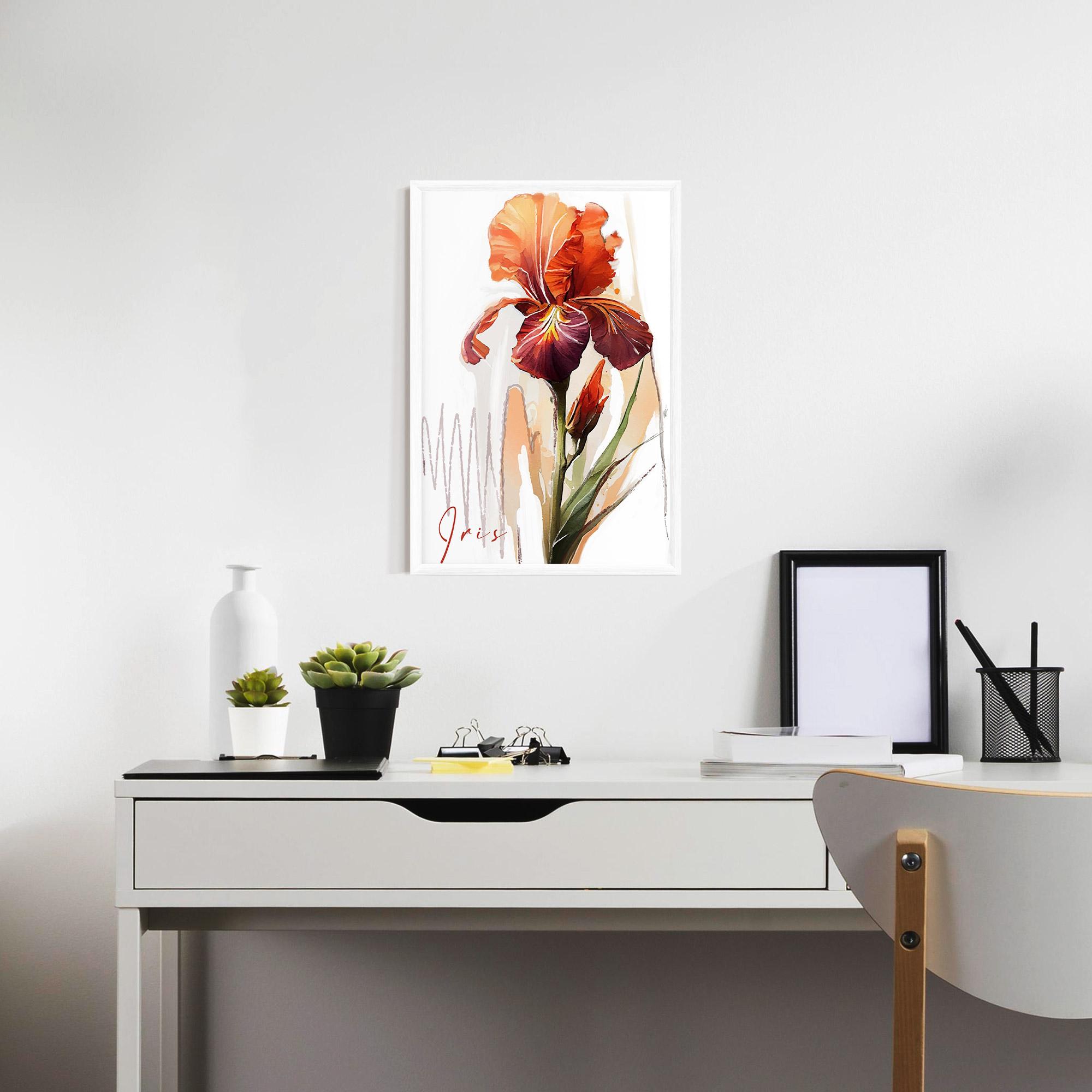 Poster Înrămat Orange Iris mockup 7