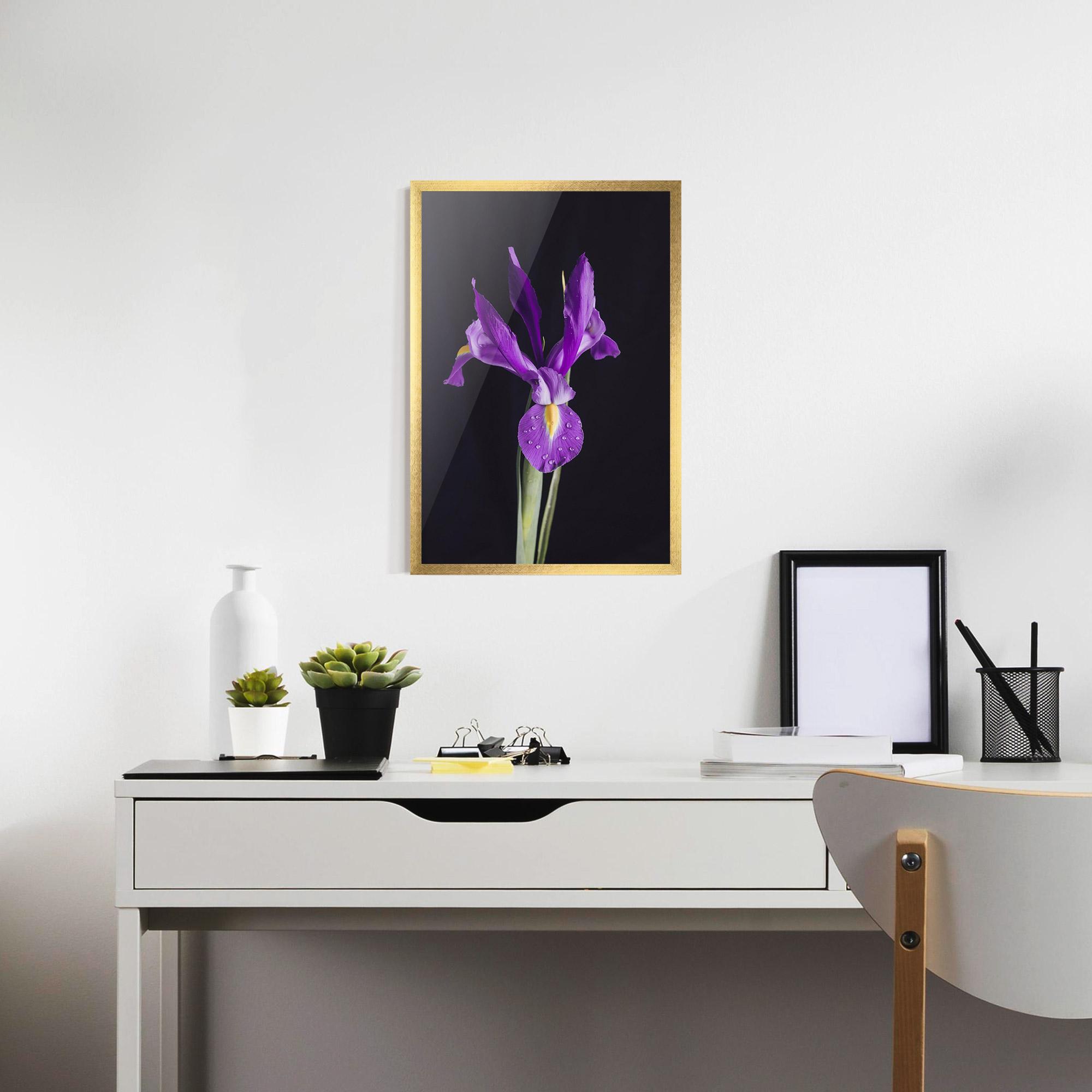 Poster Înrămat Fresh Purple Iris mockup 7