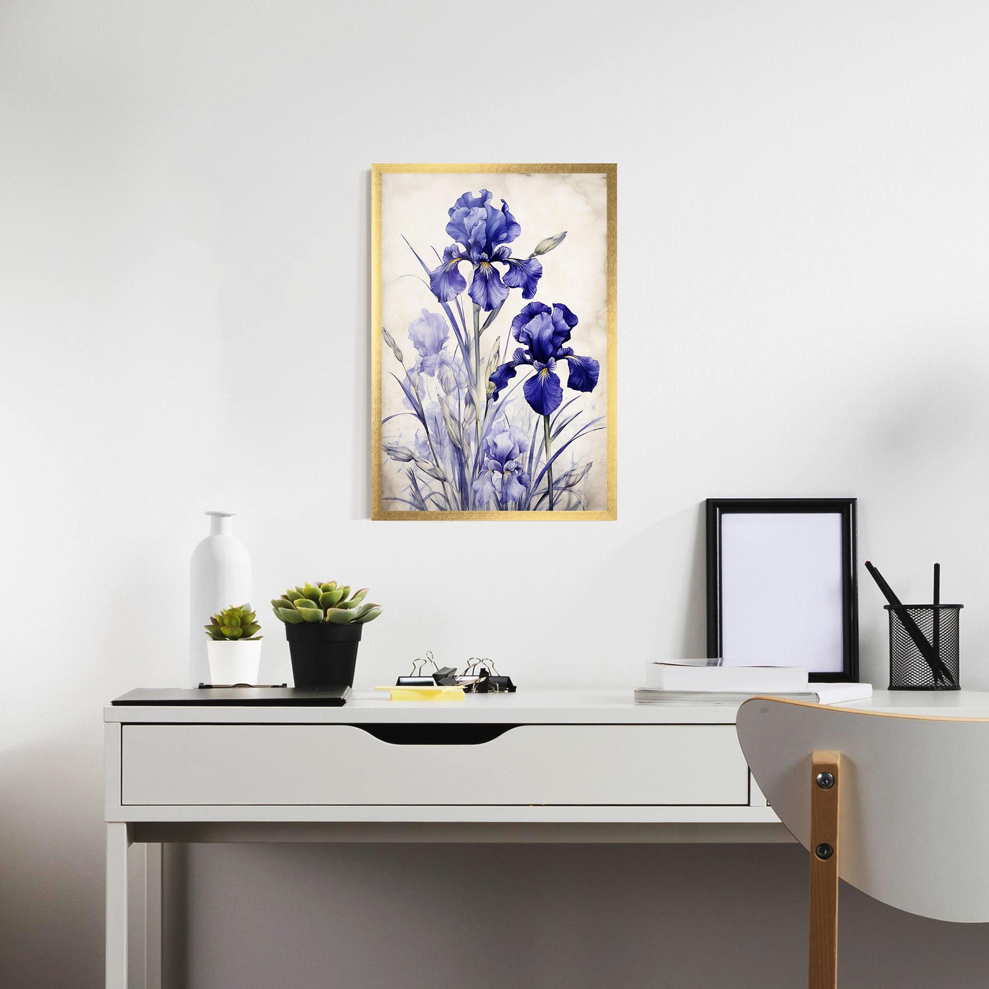Poster Înrămat Irises Painting mockup 7