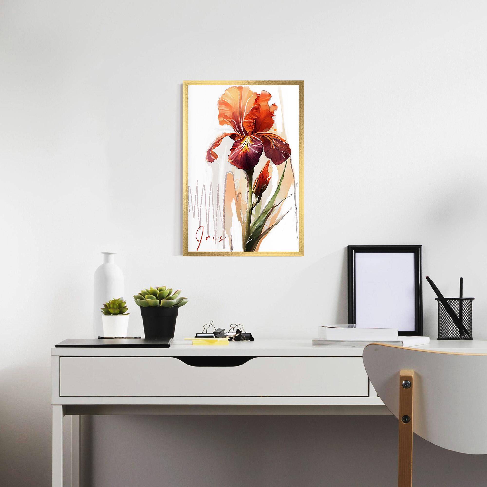 Poster Înrămat Orange Iris mockup 7