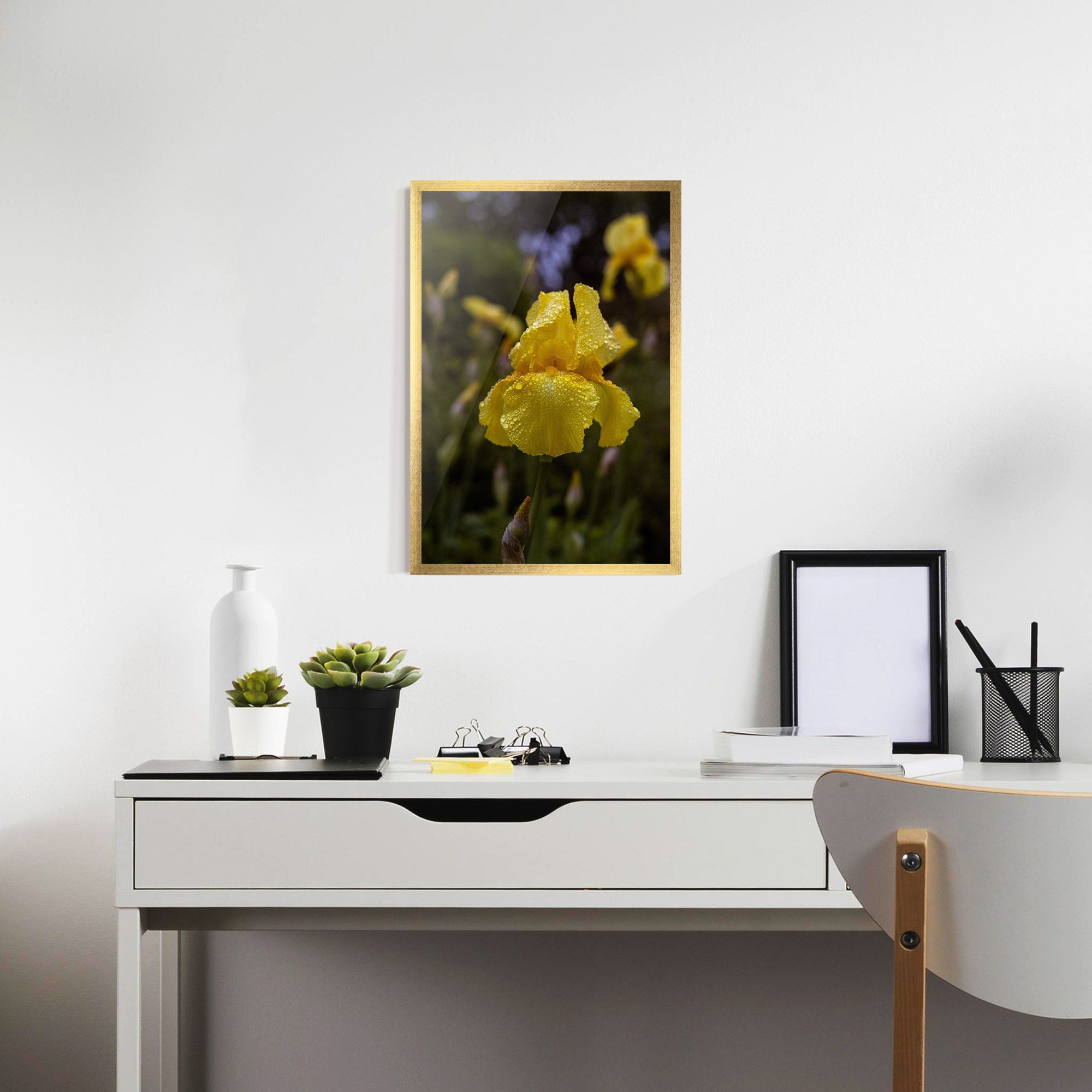Yellow Iris After Rain mockup 7