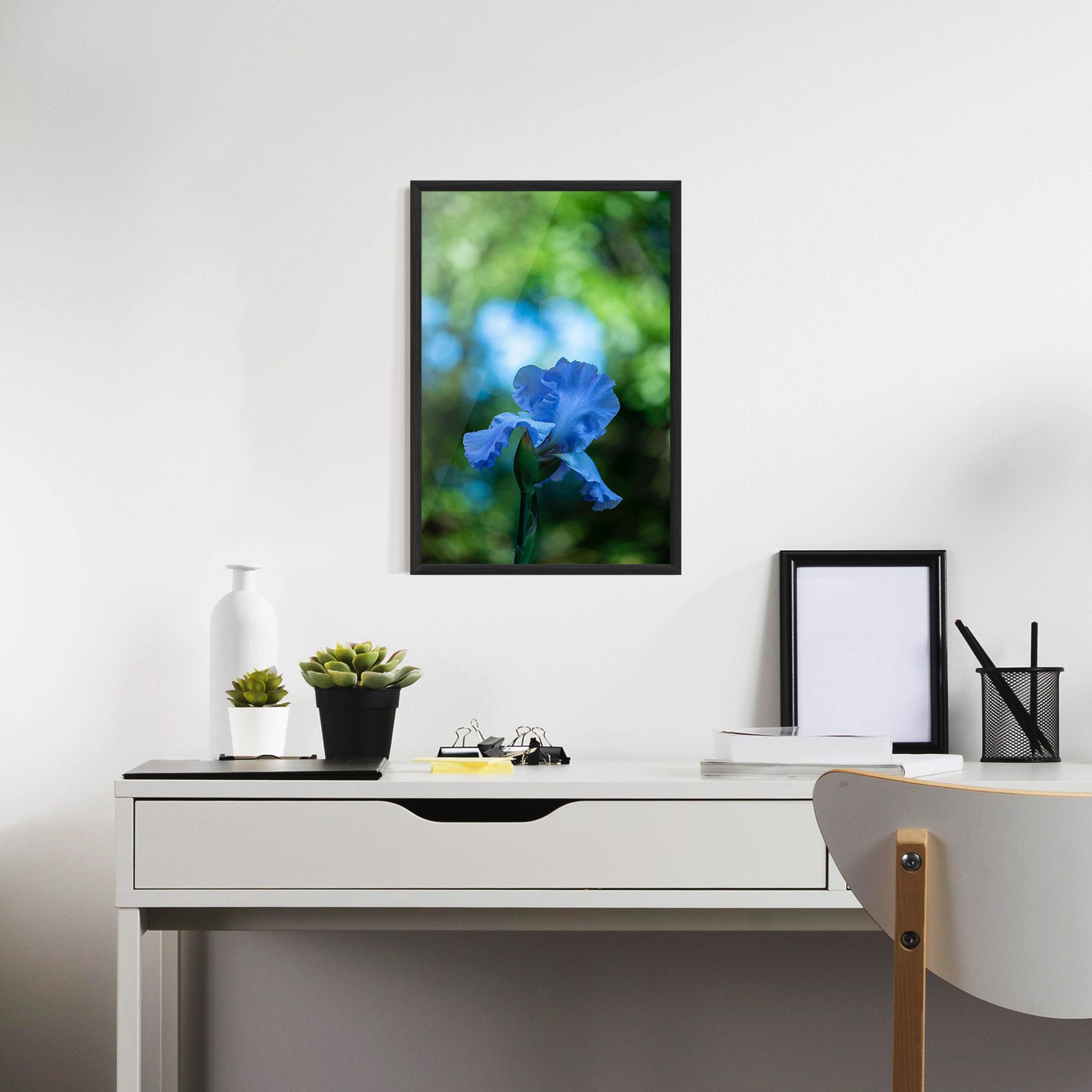 Blue Iris In The Garden mockup 7