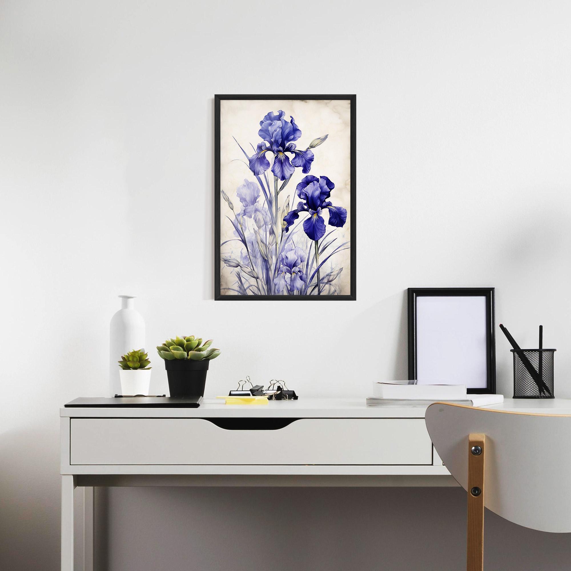 Poster Înrămat Irises Painting mockup 7