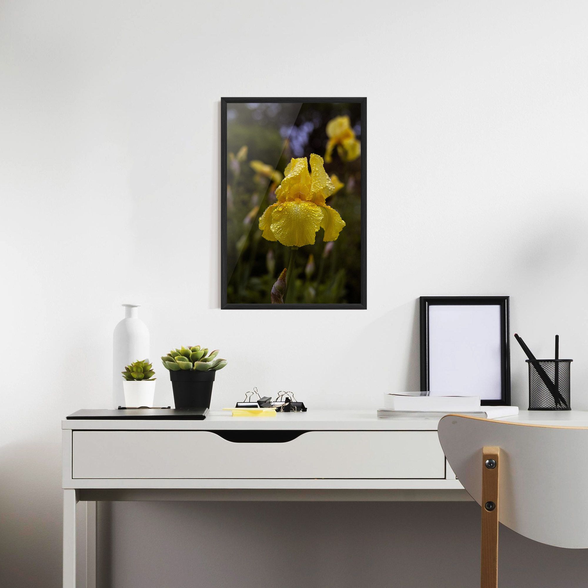 Yellow Iris After Rain mockup 7