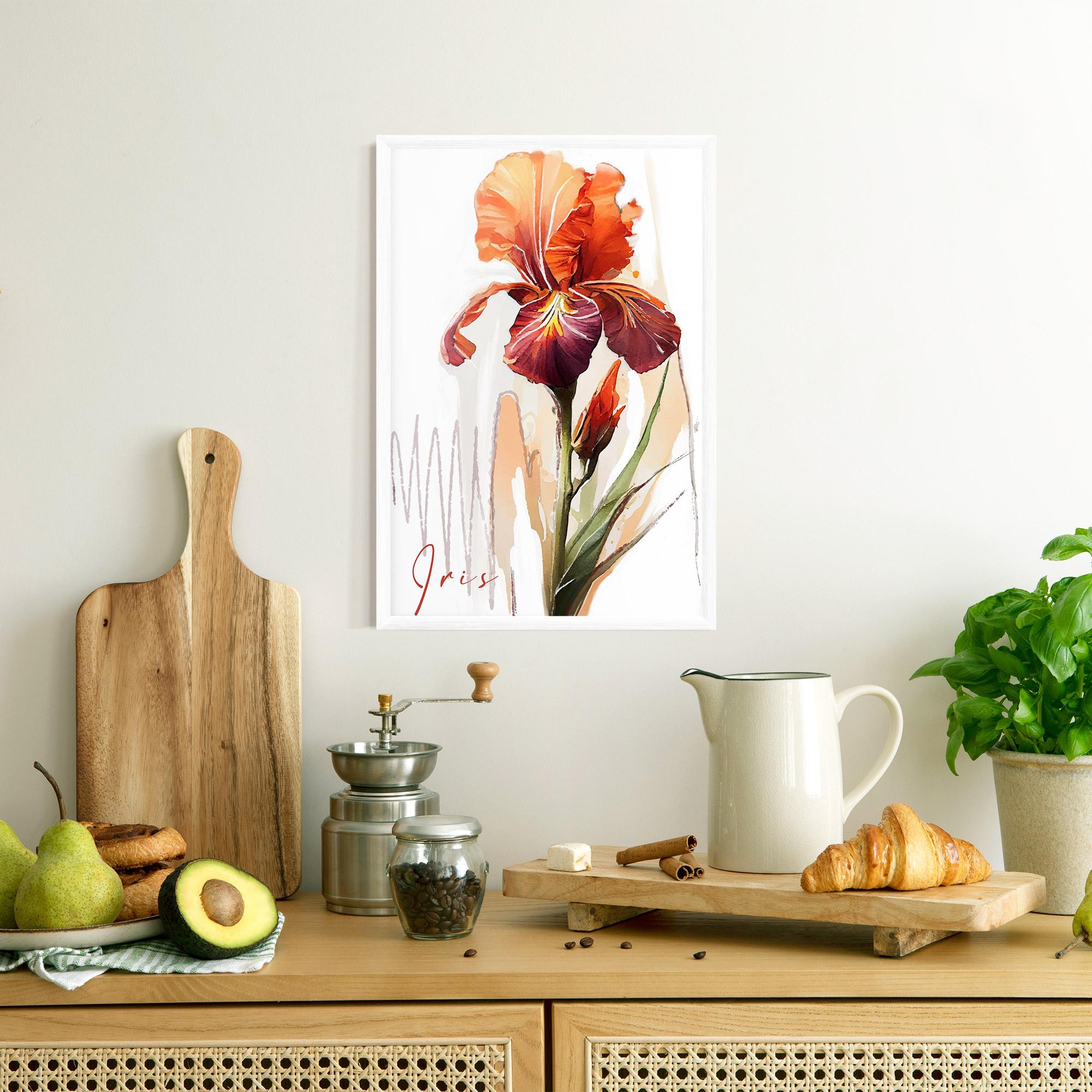 Poster Înrămat Orange Iris mockup 8