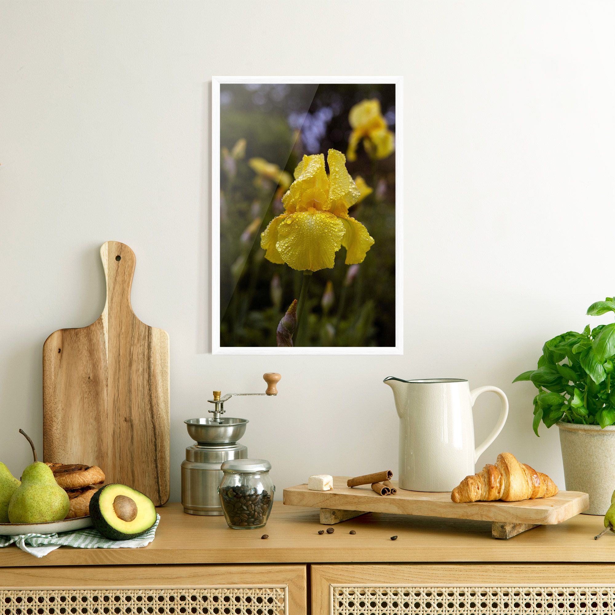 Yellow Iris After Rain mockup 8