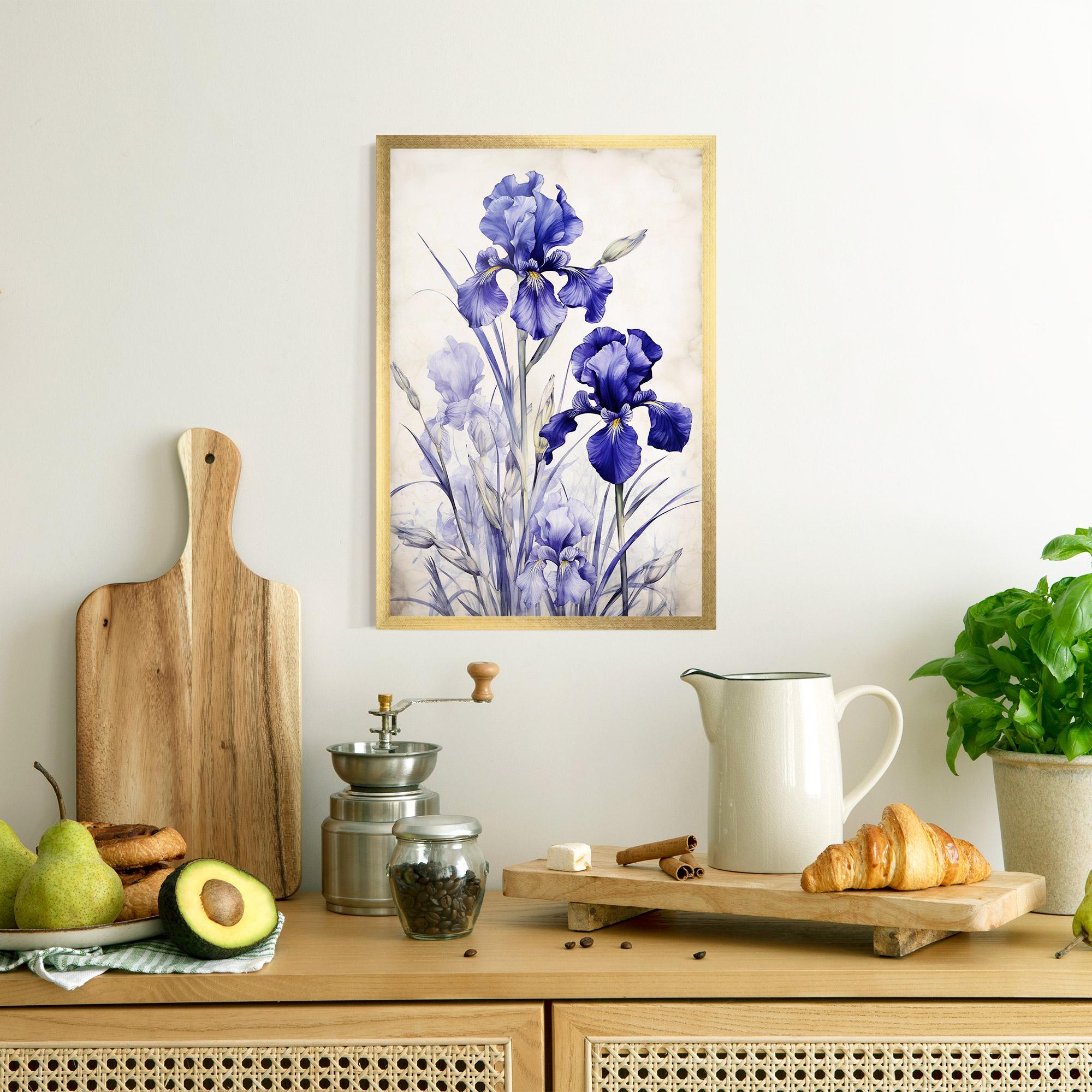 Poster Înrămat Irises Painting mockup 8