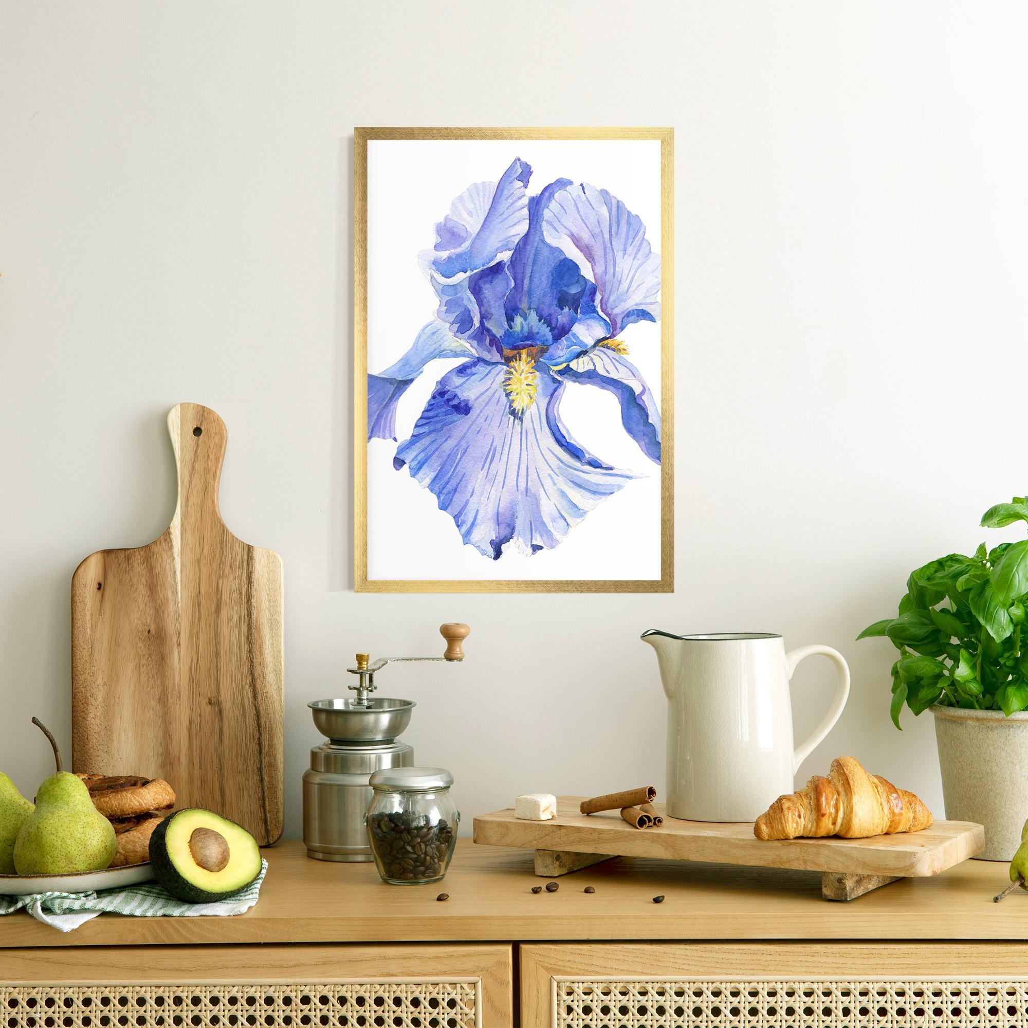 Poster Înrămat Purple Iris On White mockup 8