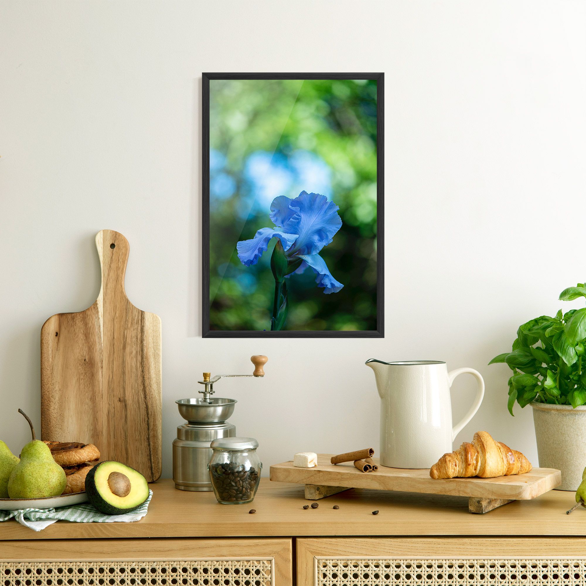 Blue Iris In The Garden mockup 8