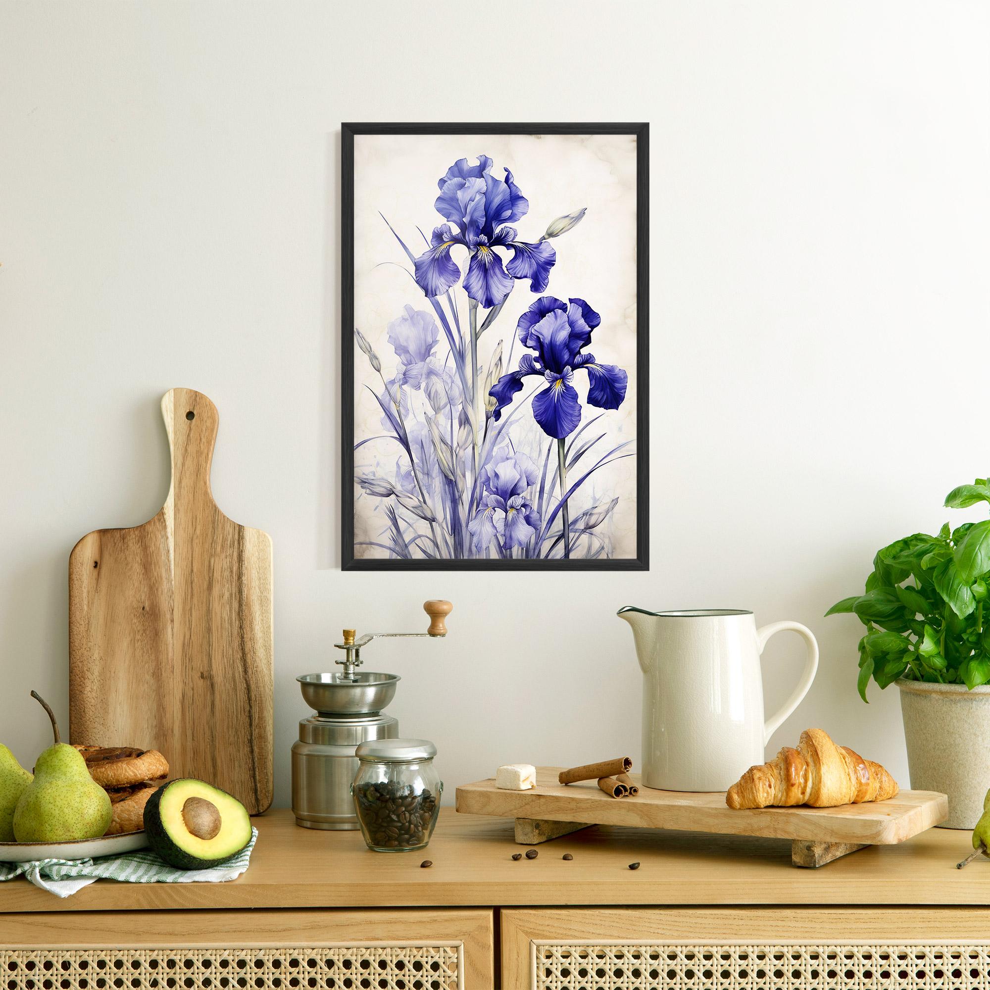 Poster Înrămat Irises Painting mockup 8