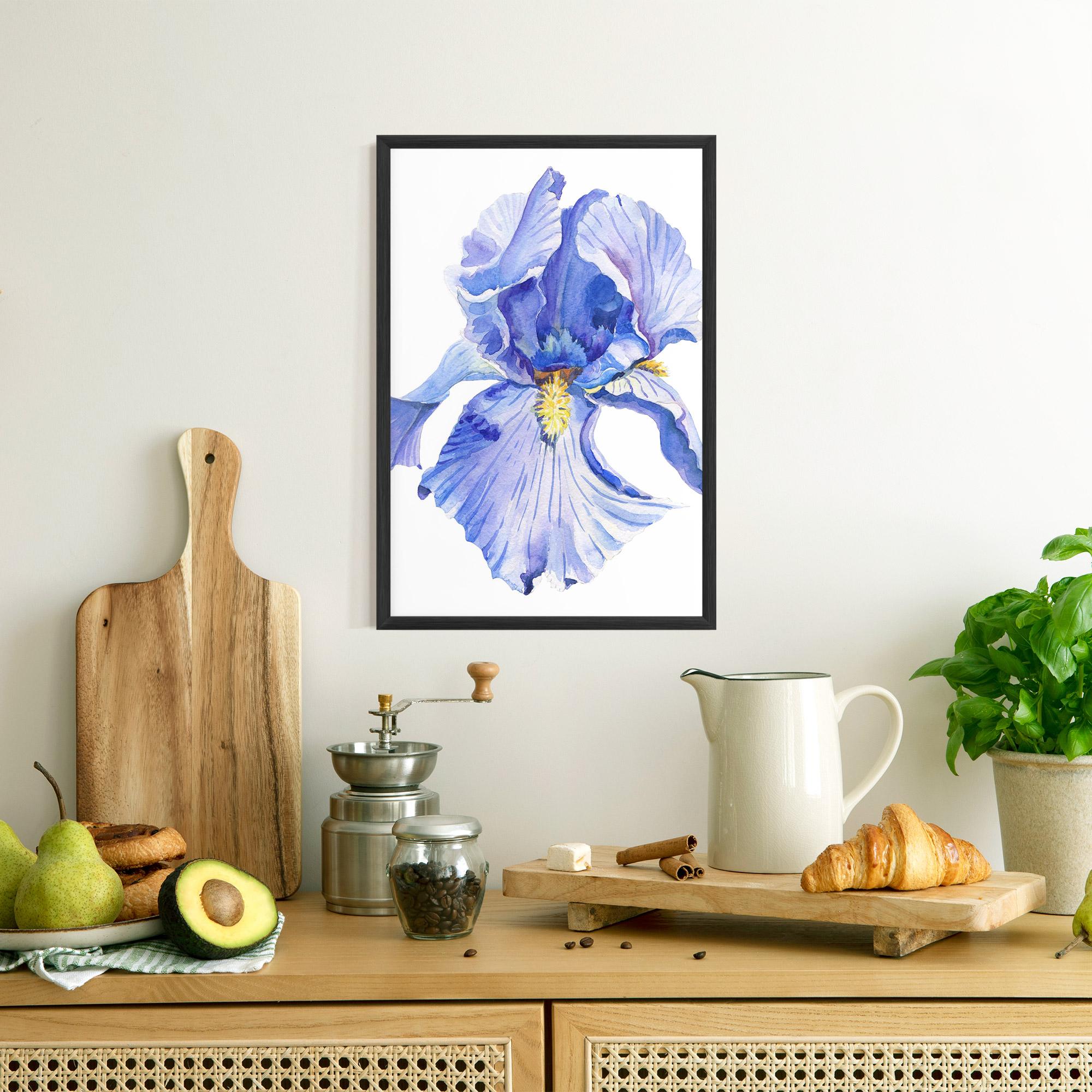 Poster Înrămat Purple Iris On White mockup 8