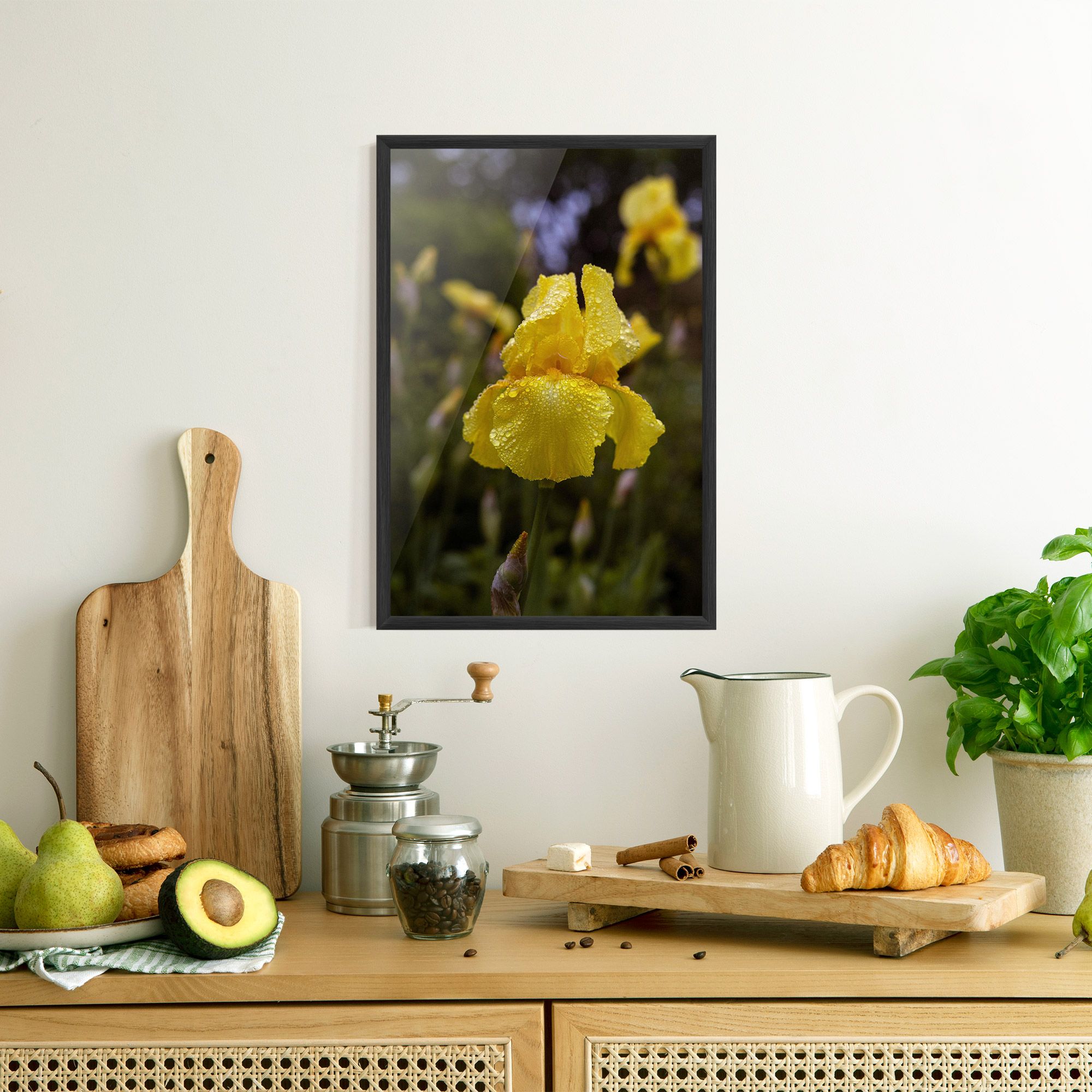 Yellow Iris After Rain mockup 8
