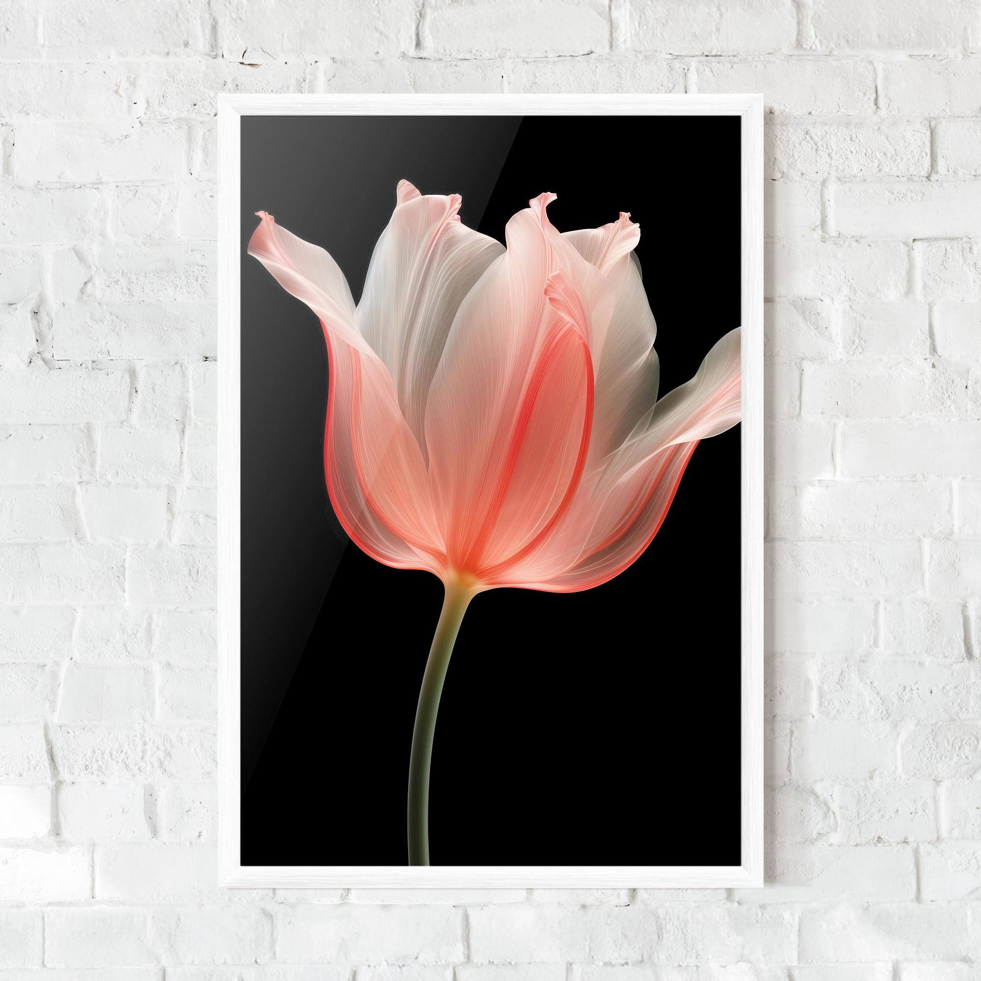 Poster Înrămat Pastel Pink Tulip mockup 0