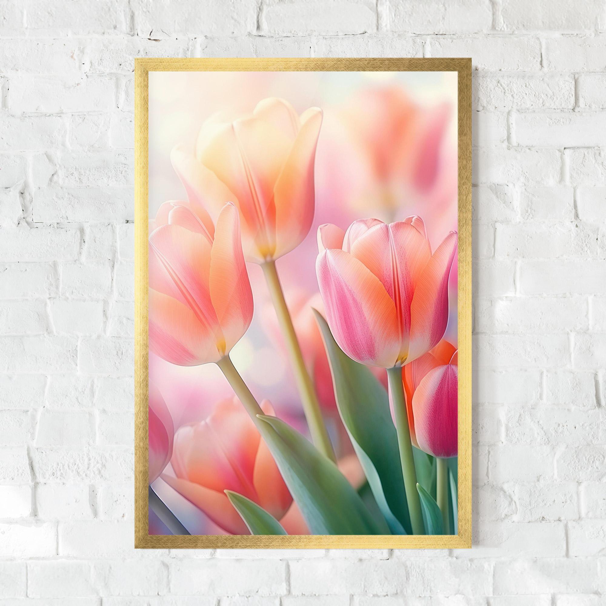 Poster Înrămat Dreamy Tulips mockup 0