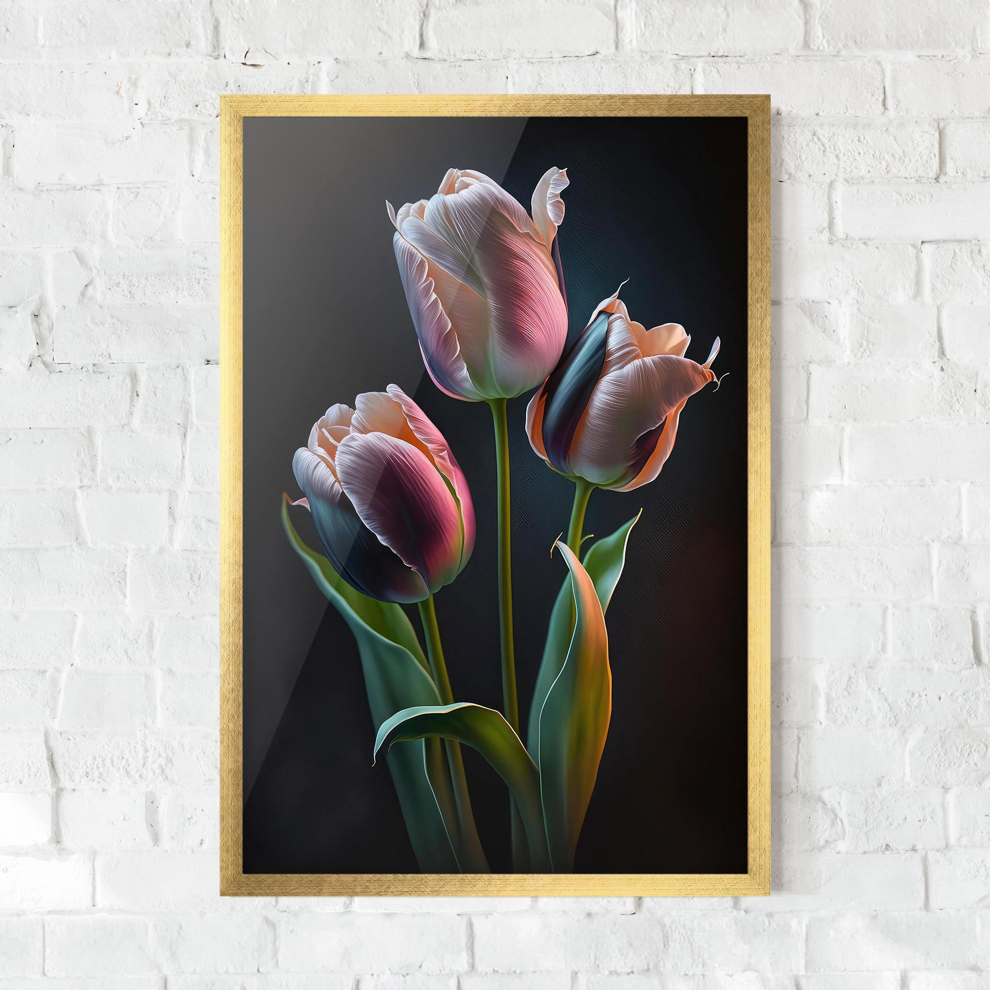Poster Înrămat Light Purple Tulips mockup 0