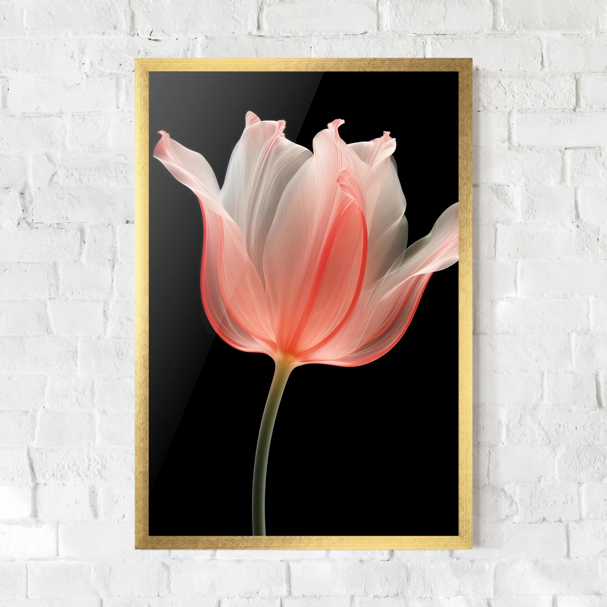Poster Înrămat Pastel Pink Tulip mockup 0