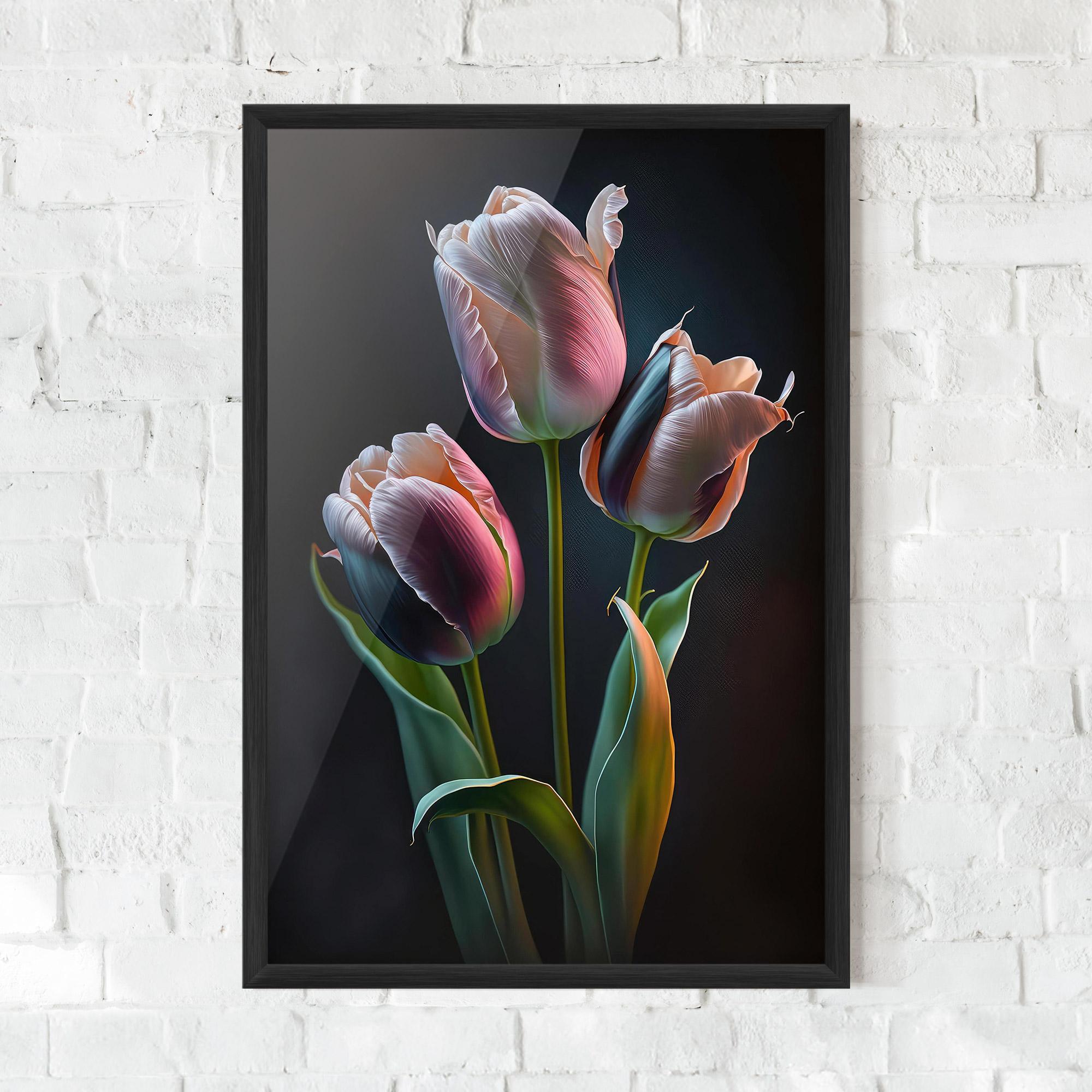 Poster Înrămat Light Purple Tulips mockup 0