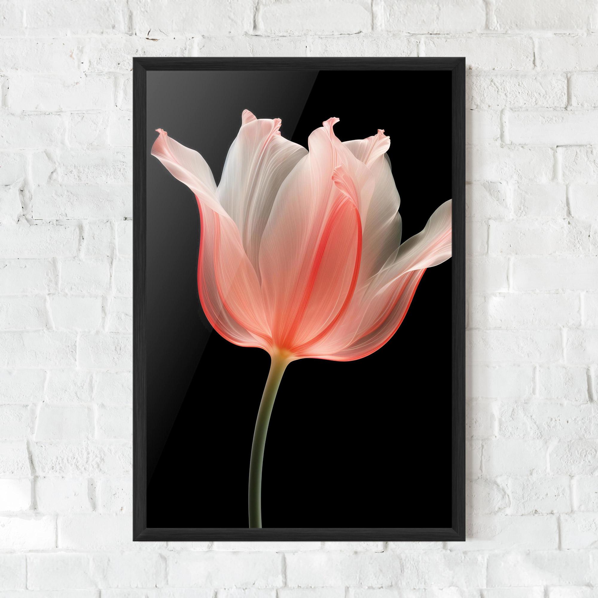Poster Înrămat Pastel Pink Tulip mockup 0