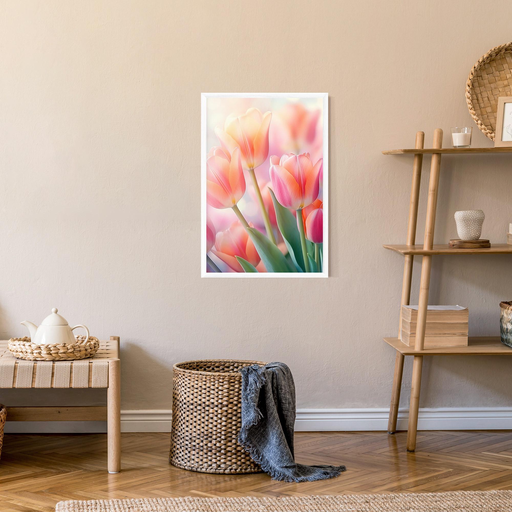 Poster Înrămat Dreamy Tulips mockup 9