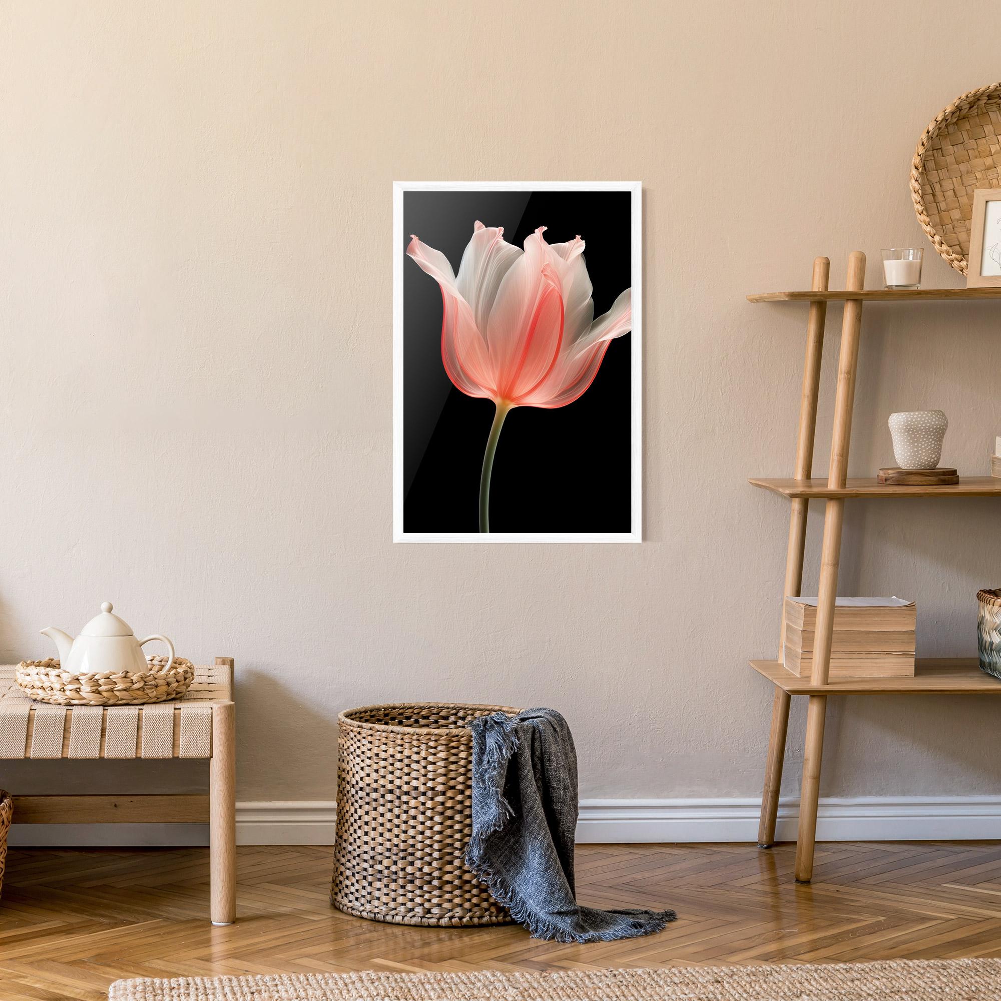 Poster Înrămat Pastel Pink Tulip mockup 9