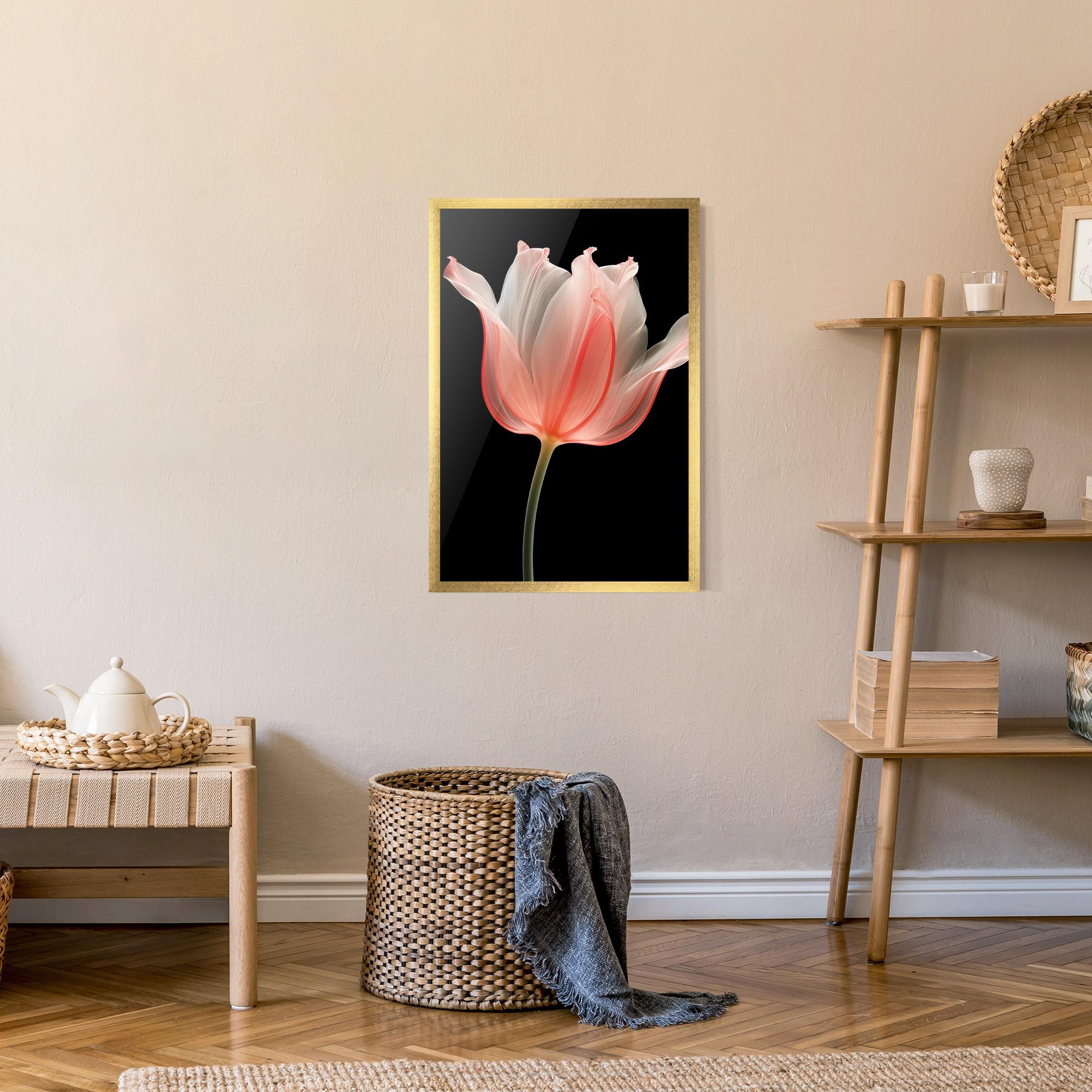 Poster Înrămat Pastel Pink Tulip mockup 9