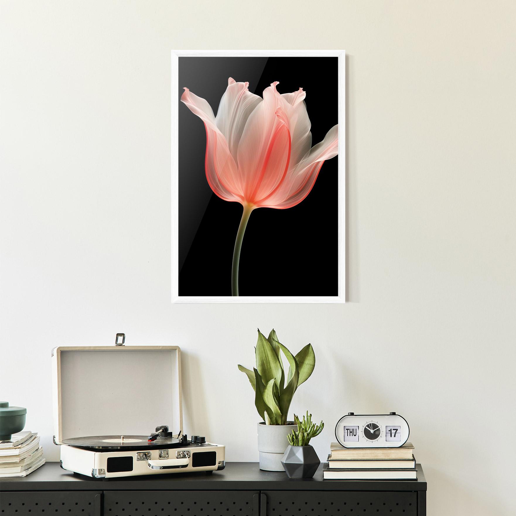 Poster Înrămat Pastel Pink Tulip mockup 2