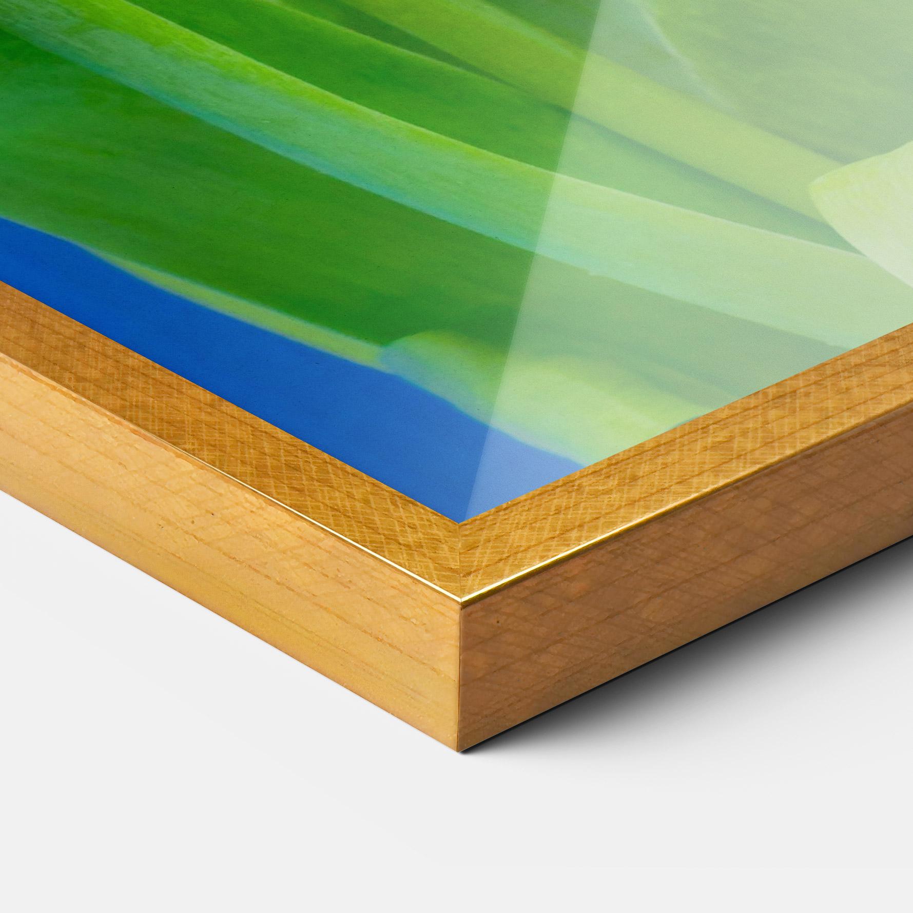 Poster Înrămat Purple Tulips On Blue mockup 3