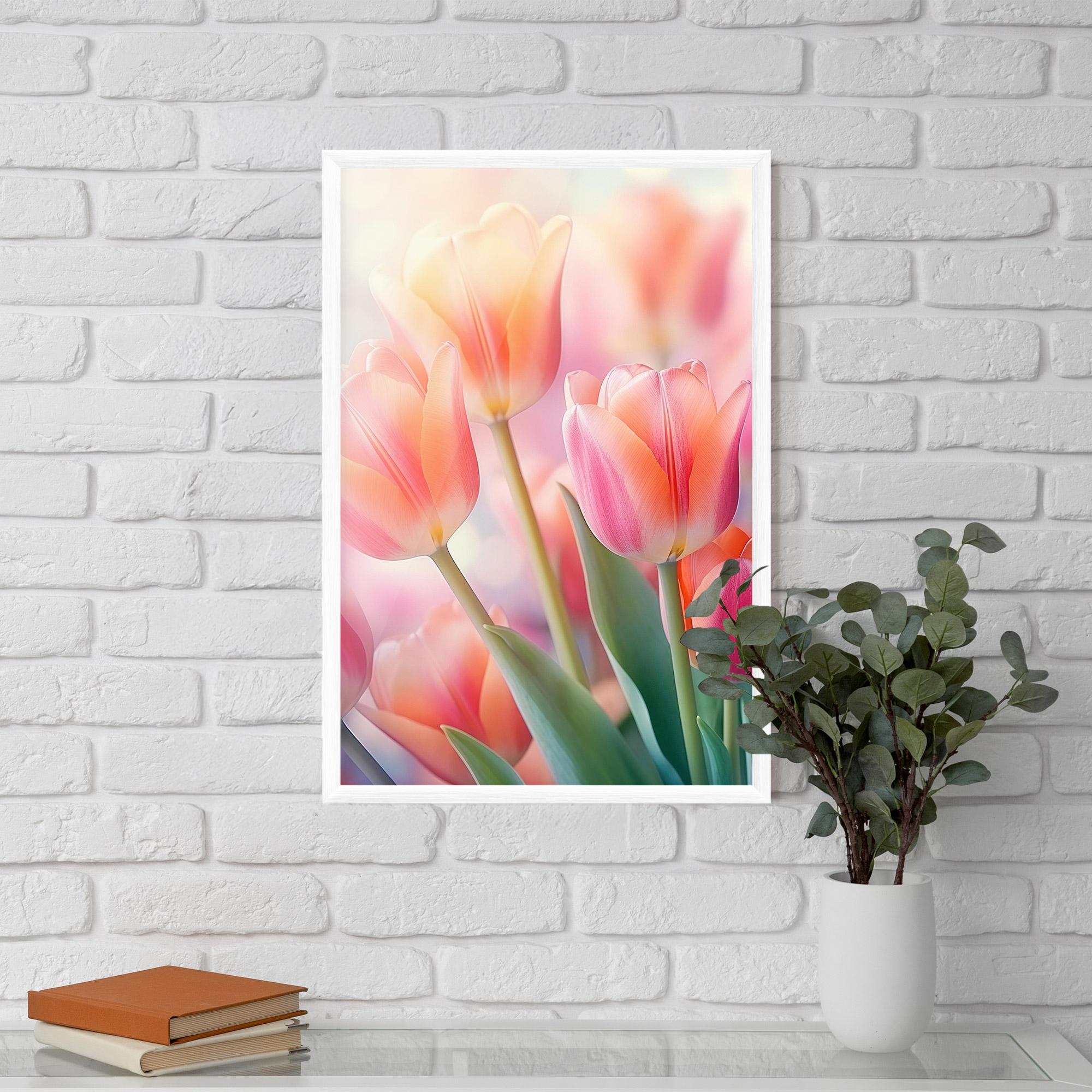 Poster Înrămat Dreamy Tulips mockup 5