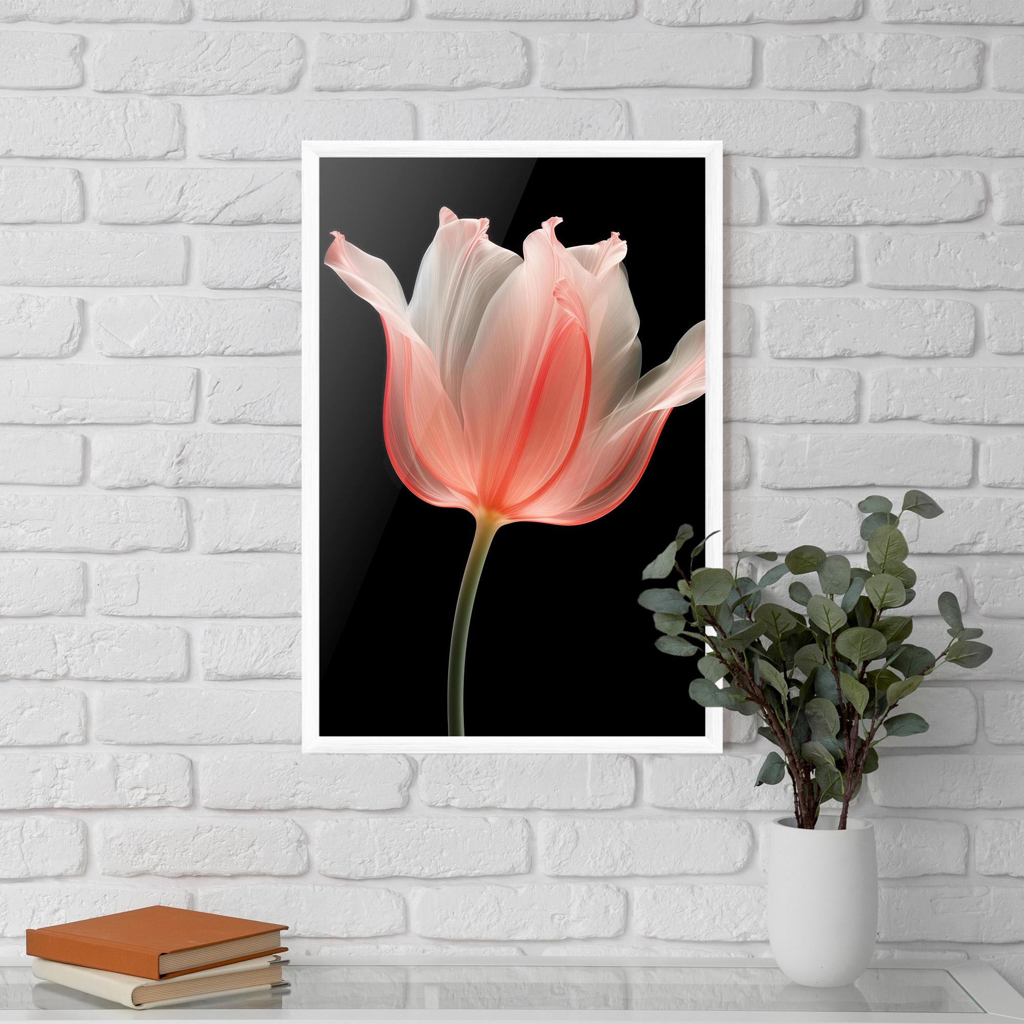 Poster Înrămat Pastel Pink Tulip mockup 5