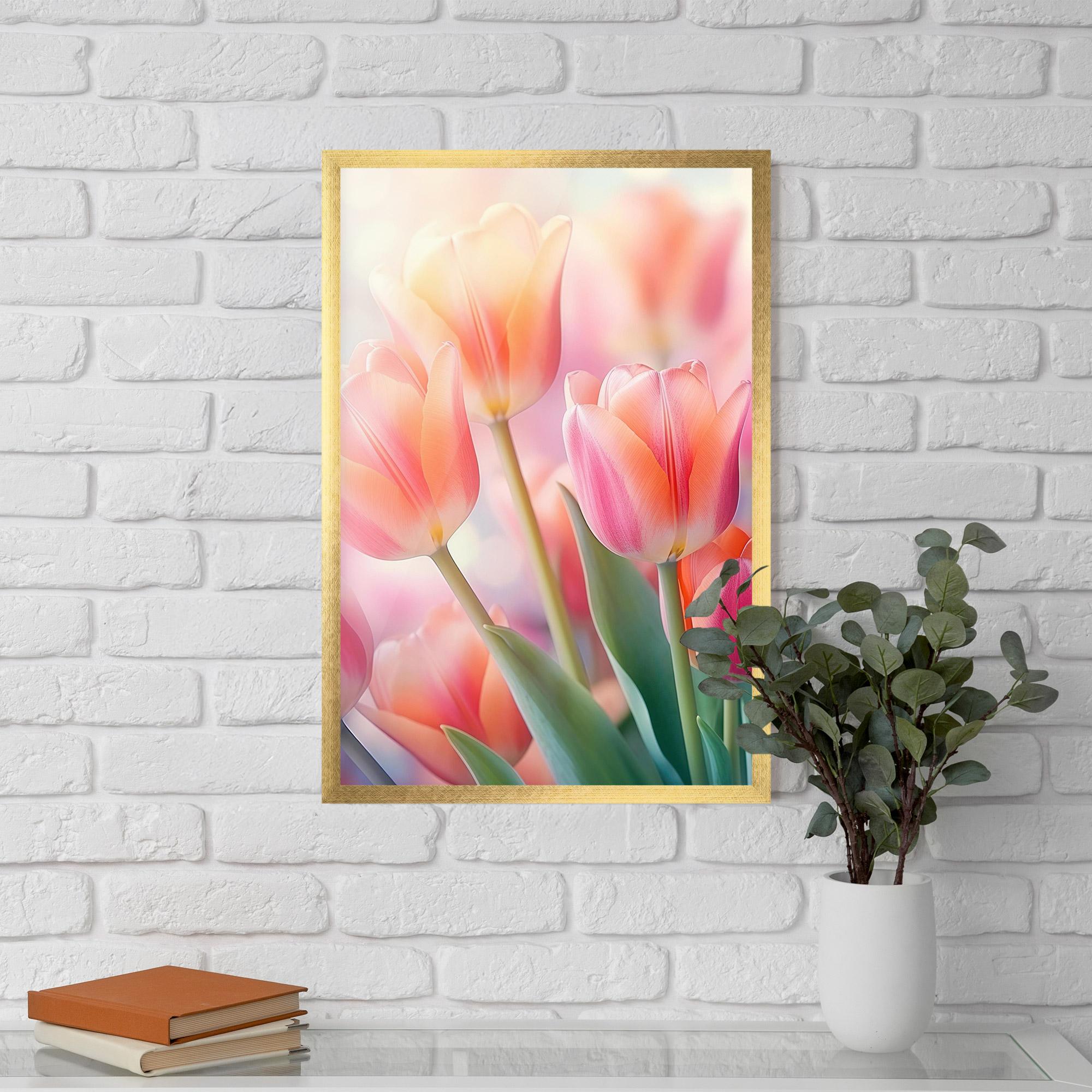 Poster Înrămat Dreamy Tulips mockup 5