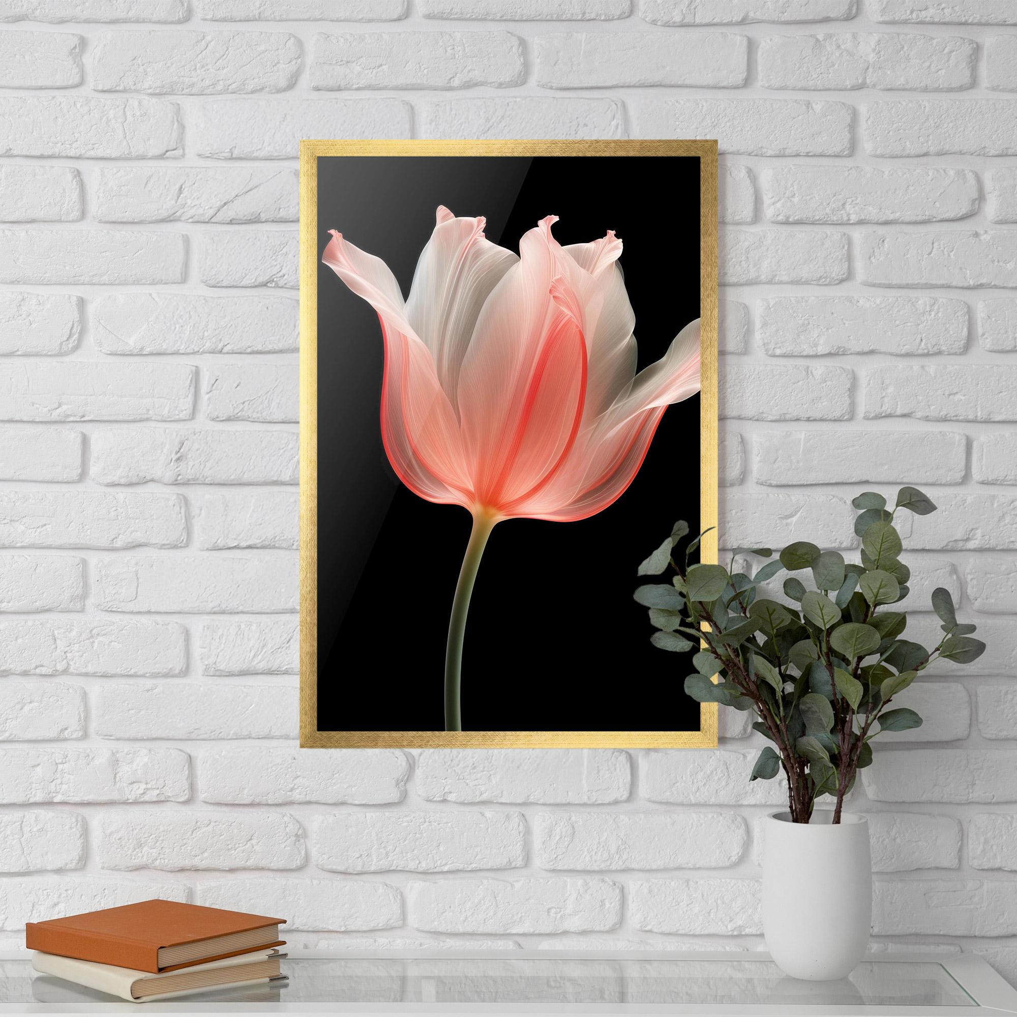 Poster Înrămat Pastel Pink Tulip mockup 5