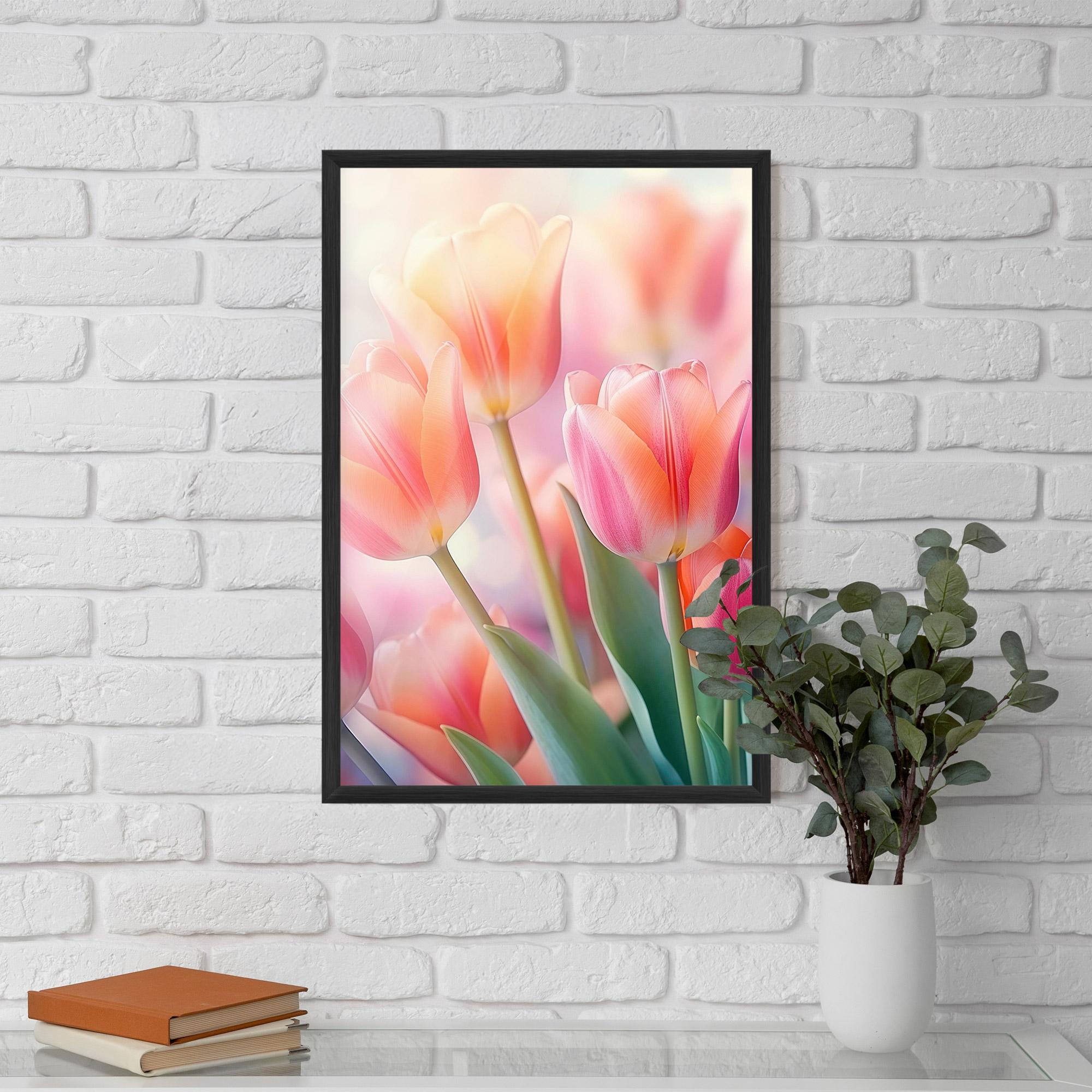 Poster Înrămat Dreamy Tulips mockup 5