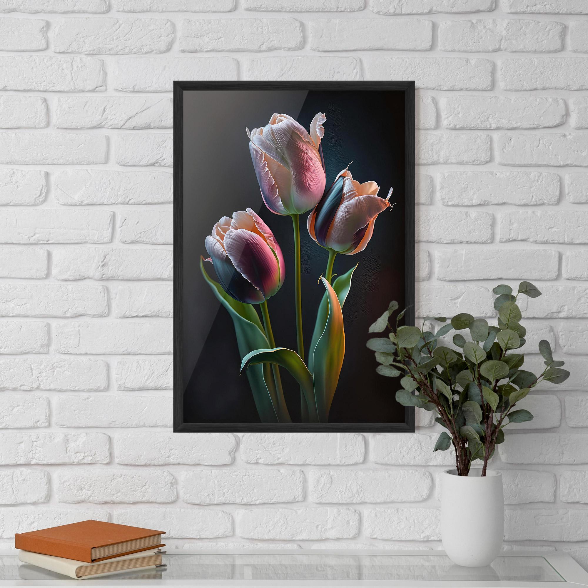 Poster Înrămat Light Purple Tulips mockup 5