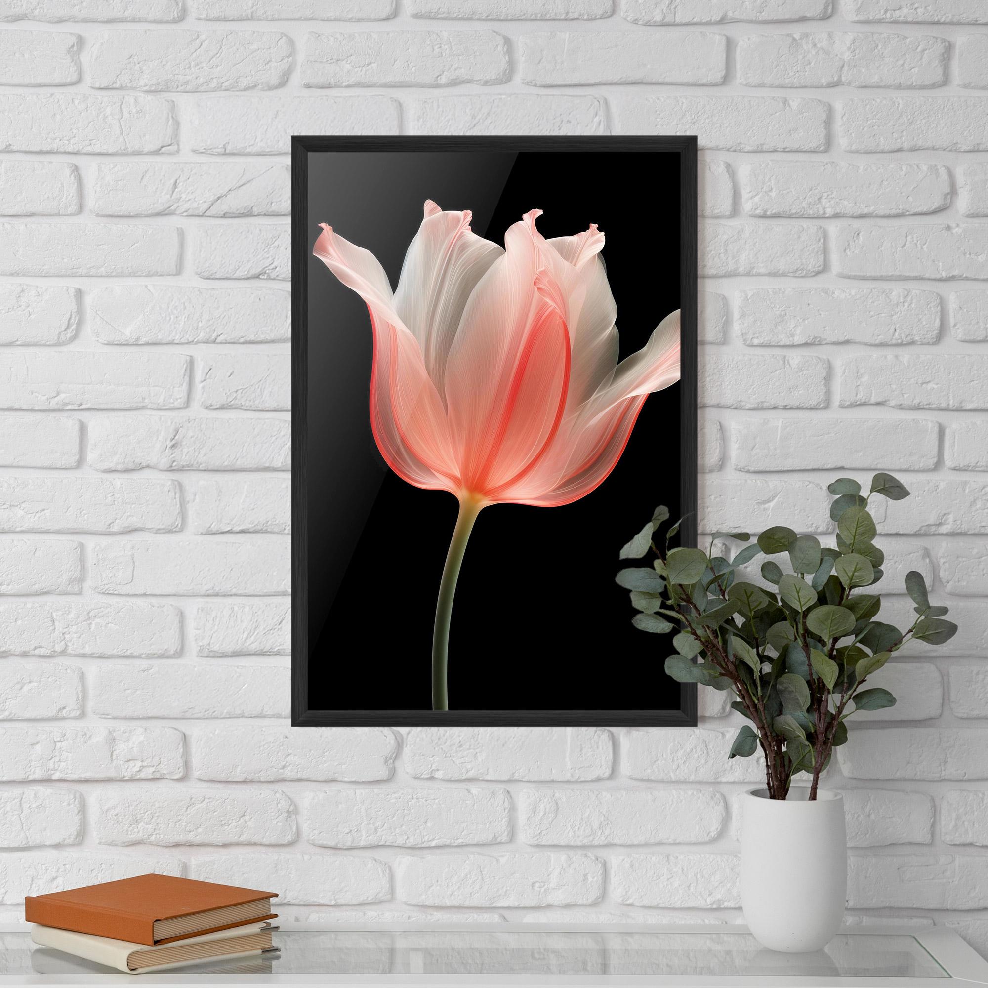 Poster Înrămat Pastel Pink Tulip mockup 5