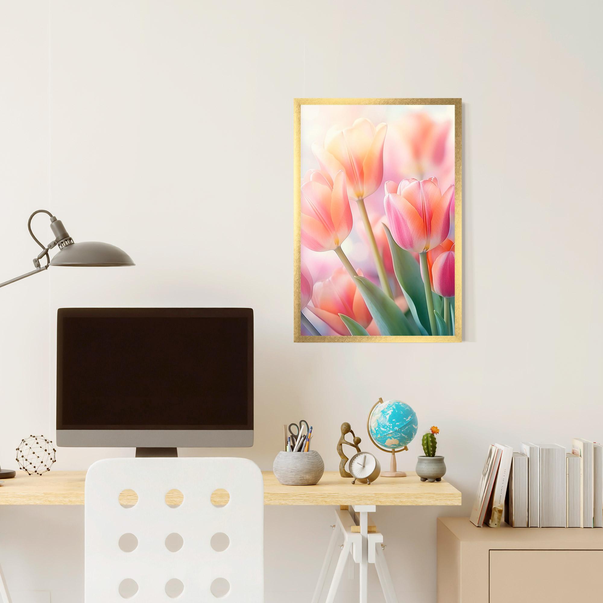 Poster Înrămat Dreamy Tulips mockup 6
