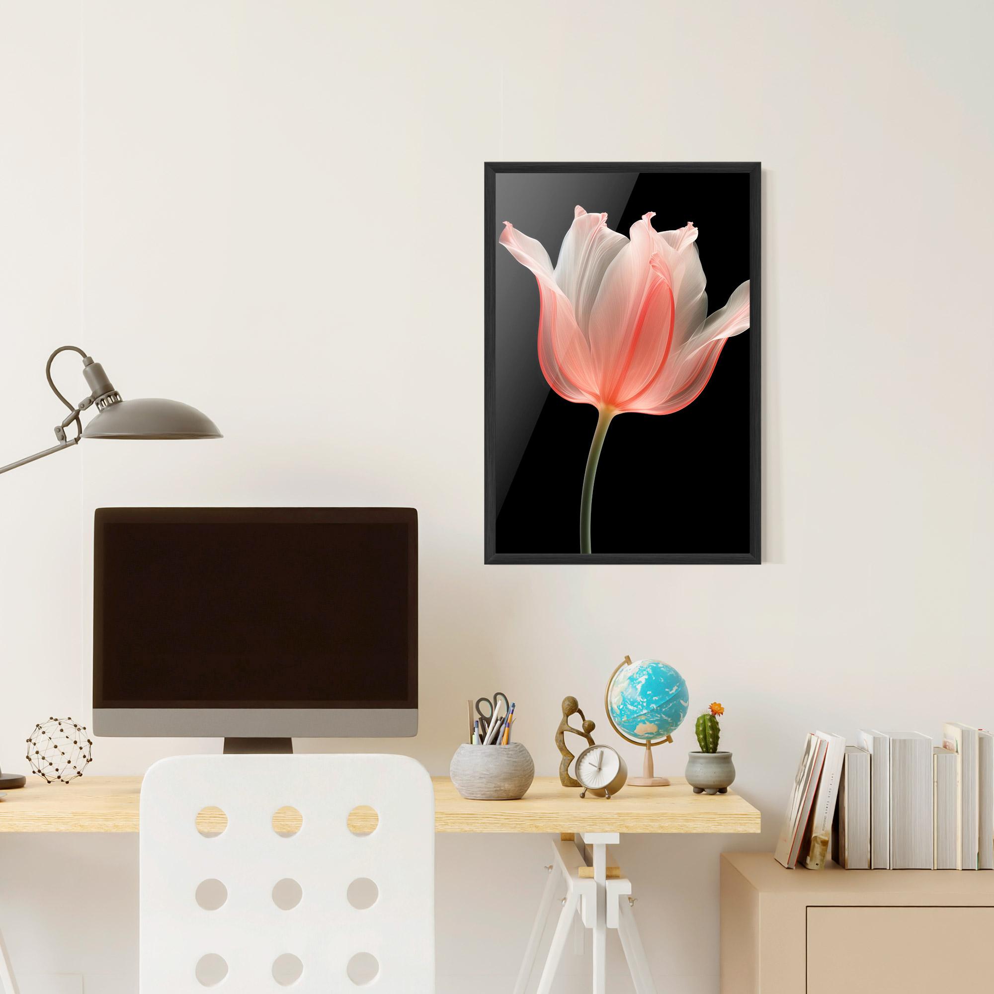 Poster Înrămat Pastel Pink Tulip mockup 6