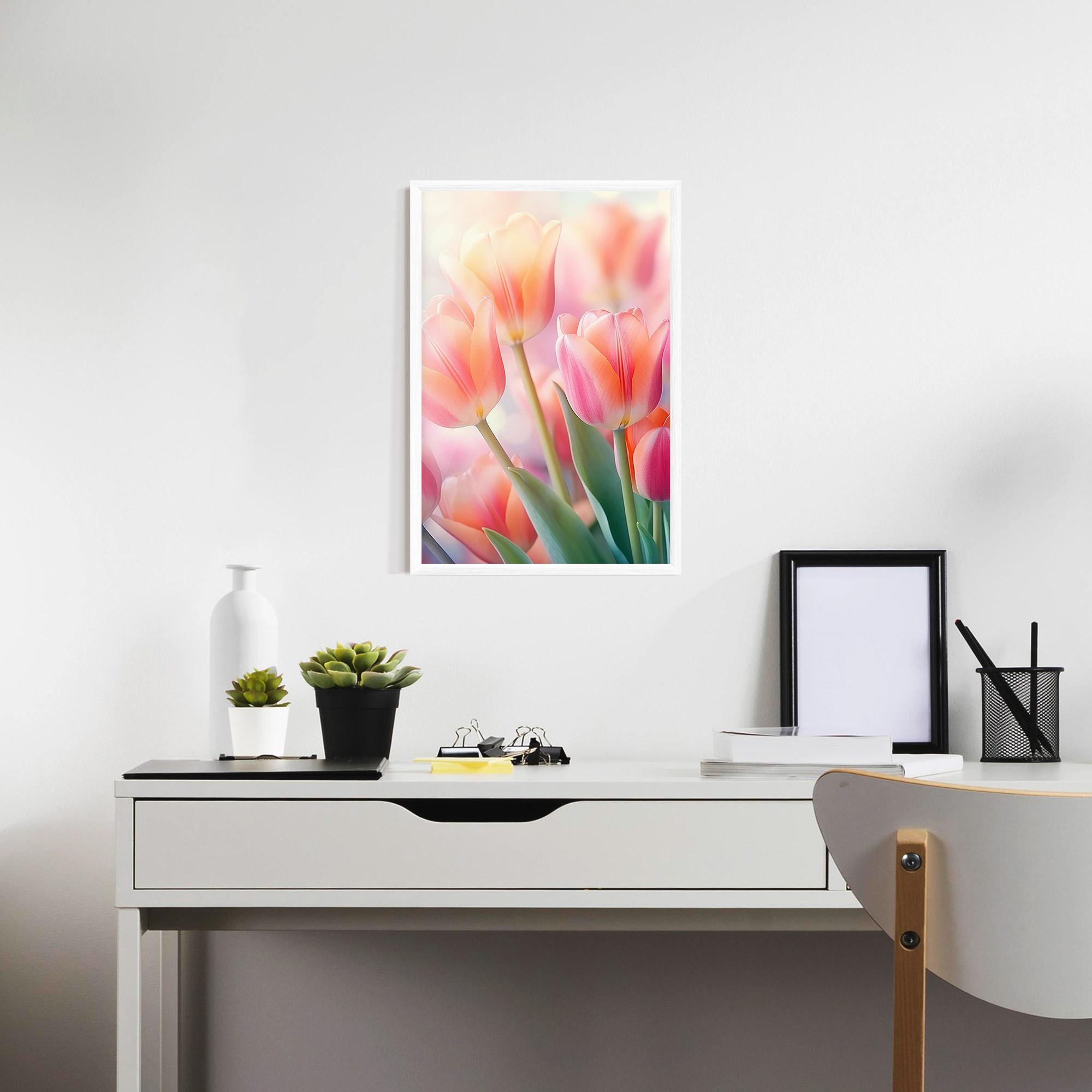 Poster Înrămat Dreamy Tulips mockup 7
