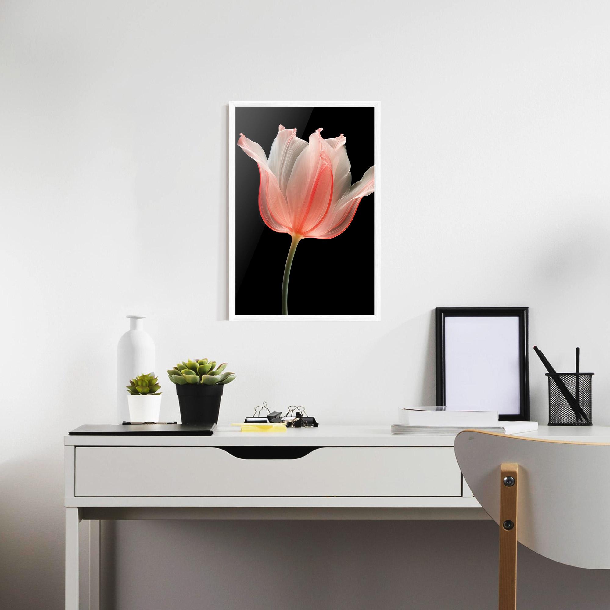 Poster Înrămat Pastel Pink Tulip mockup 7