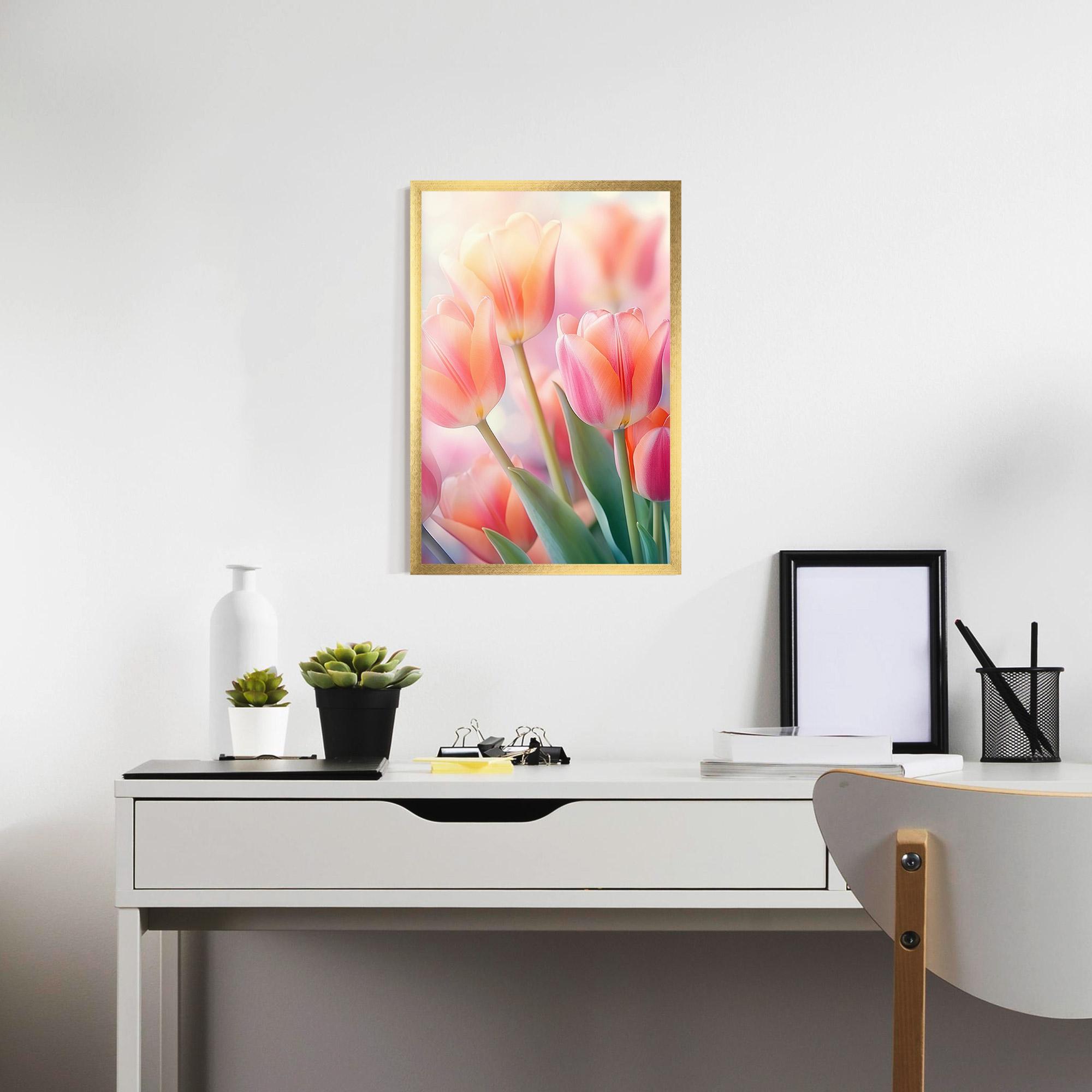 Poster Înrămat Dreamy Tulips mockup 7