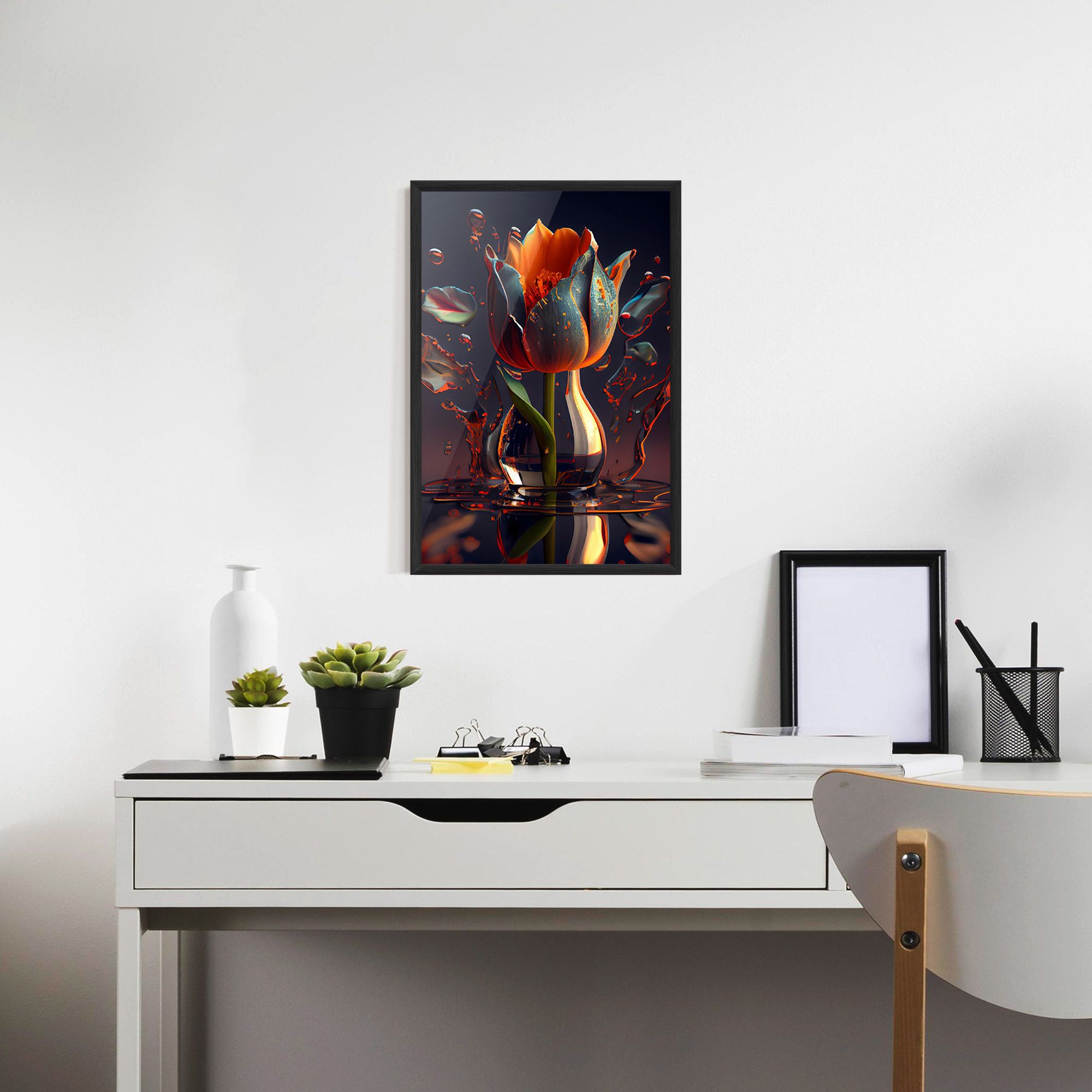 Black Tulip In Vase mockup 7