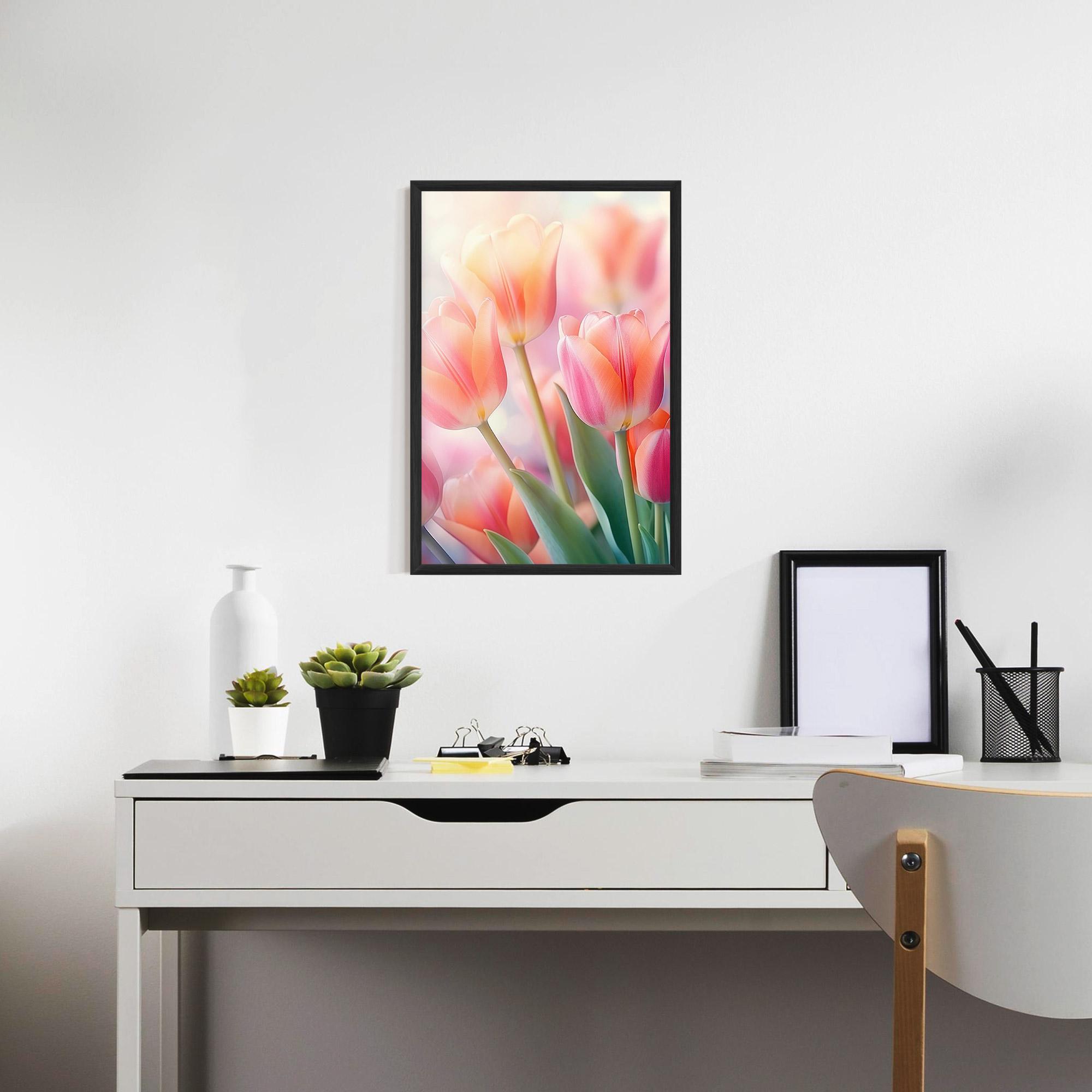 Poster Înrămat Dreamy Tulips mockup 7